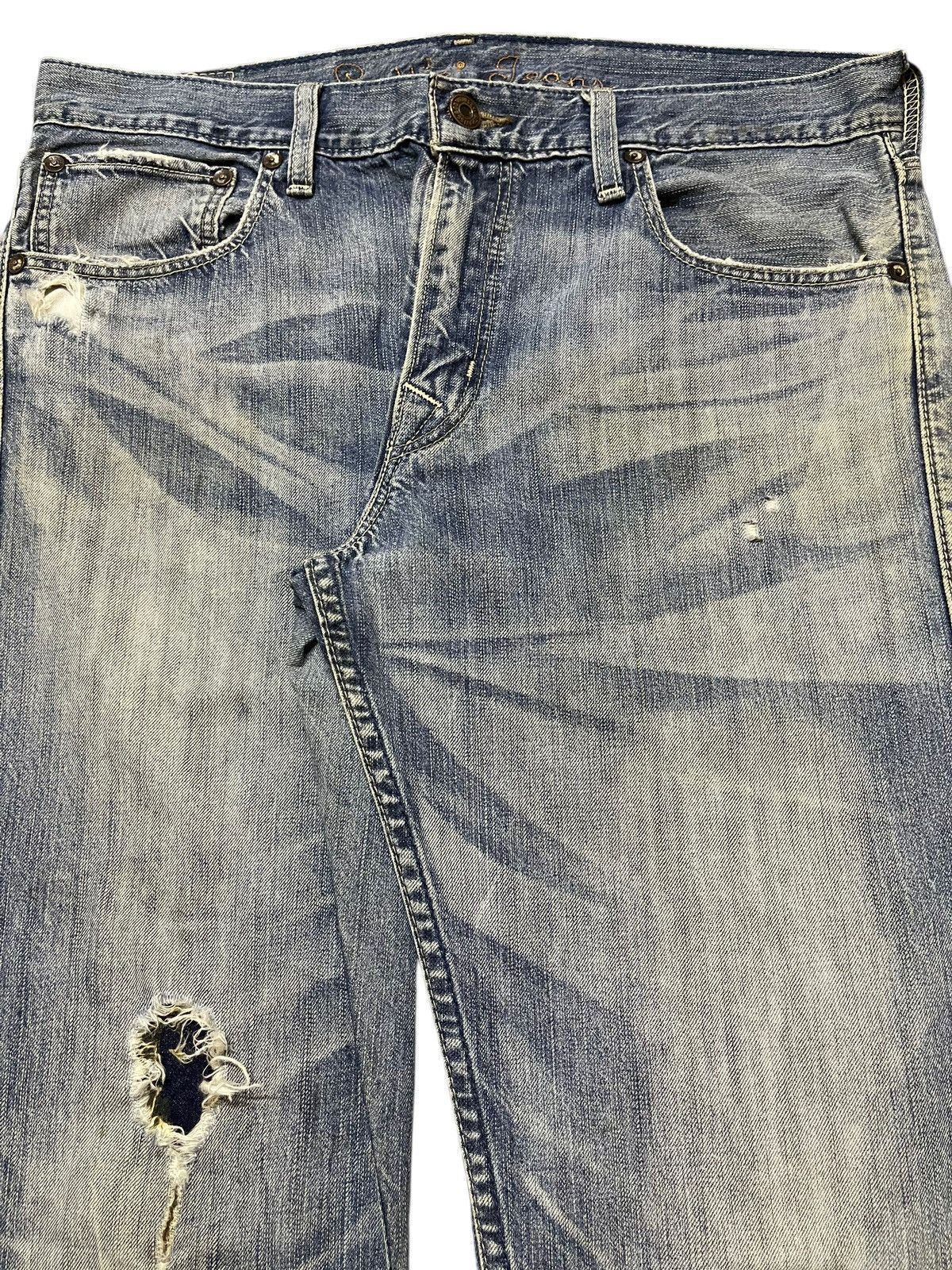 Levi's Vintage 90s Levis 202 Buckle Blue Faded Wash Style Jeans Size US 33 - 4 Thumbnail