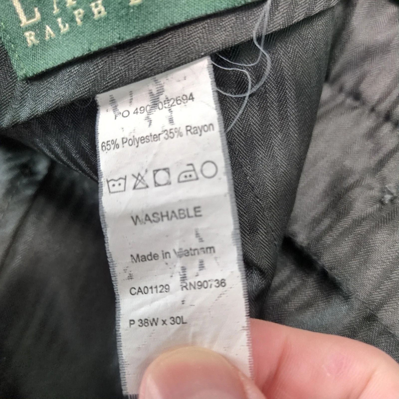 Ralph Lauren Ralph Lauren Gray Dress Pants Men's 38x30 Slacks Flat Front Size 38R - 4 Thumbnail