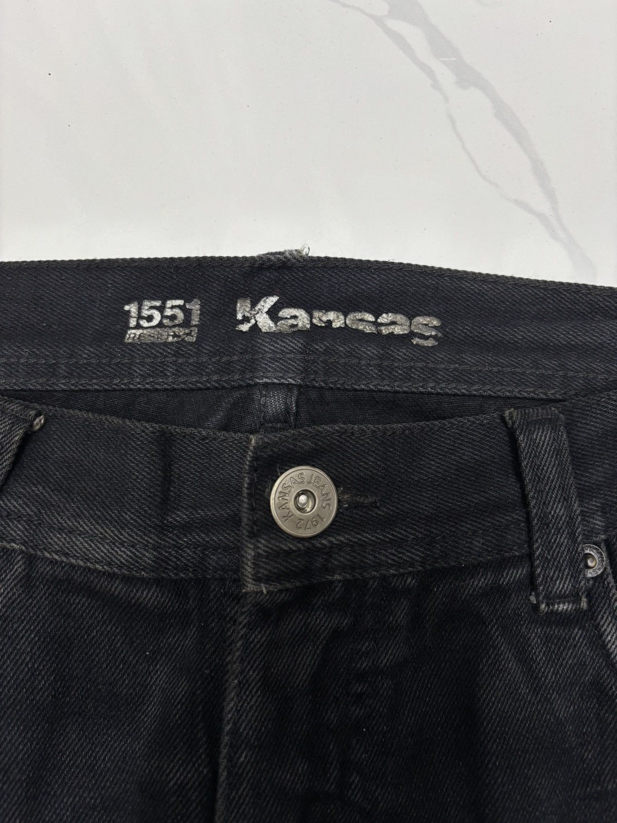 Kapital Vintage KANSAS DENIM FOR LIFE Faded Black Jeans Size US 35 - 10 Thumbnail