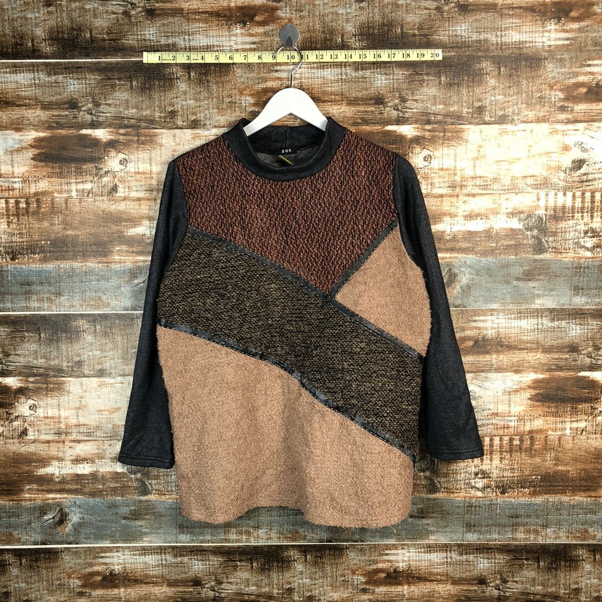 Homespun Knitwear × Japanese Brand San Brown art Knitwear #A1649 Size M / US 6-8 / IT 42-44 - 1 Thumbnail