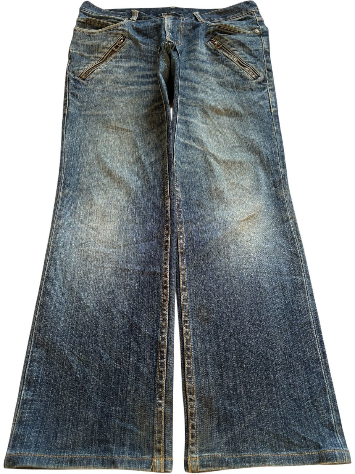 Designer × Japanese Brand Vintage Monsieur Nicole Tactical Mud Wash Distress Rip Jean Size US 31 - 1 Thumbnail