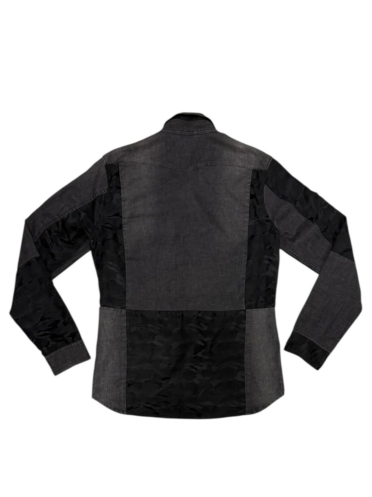HIDEAWAYS Japanese brand camo two tone patch denim shirt jacket Size US S / EU 44-46 / 1 - 4 Thumbnail