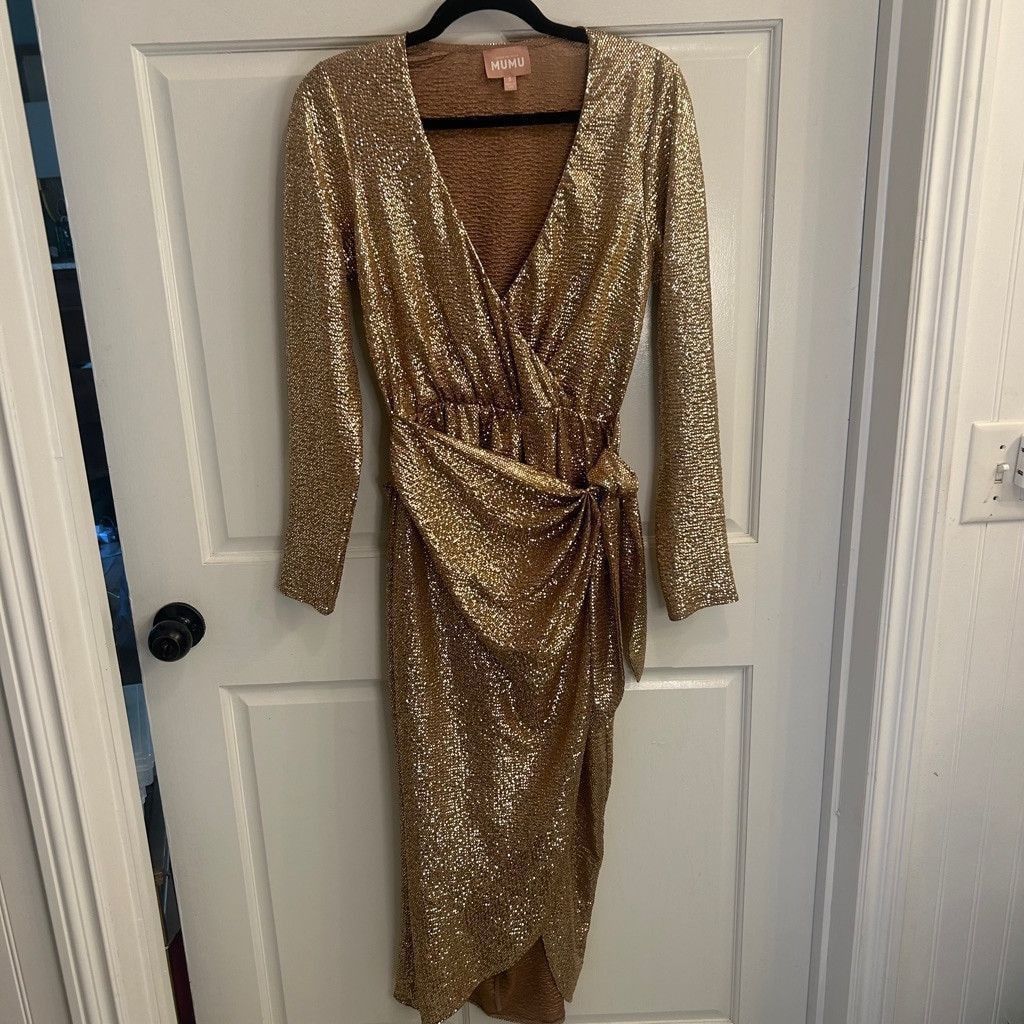 Show Me Your MuMu Women's Show Me Your Mumu Gold Dress Size S Size S / US 4 / IT 40 - 4 Thumbnail