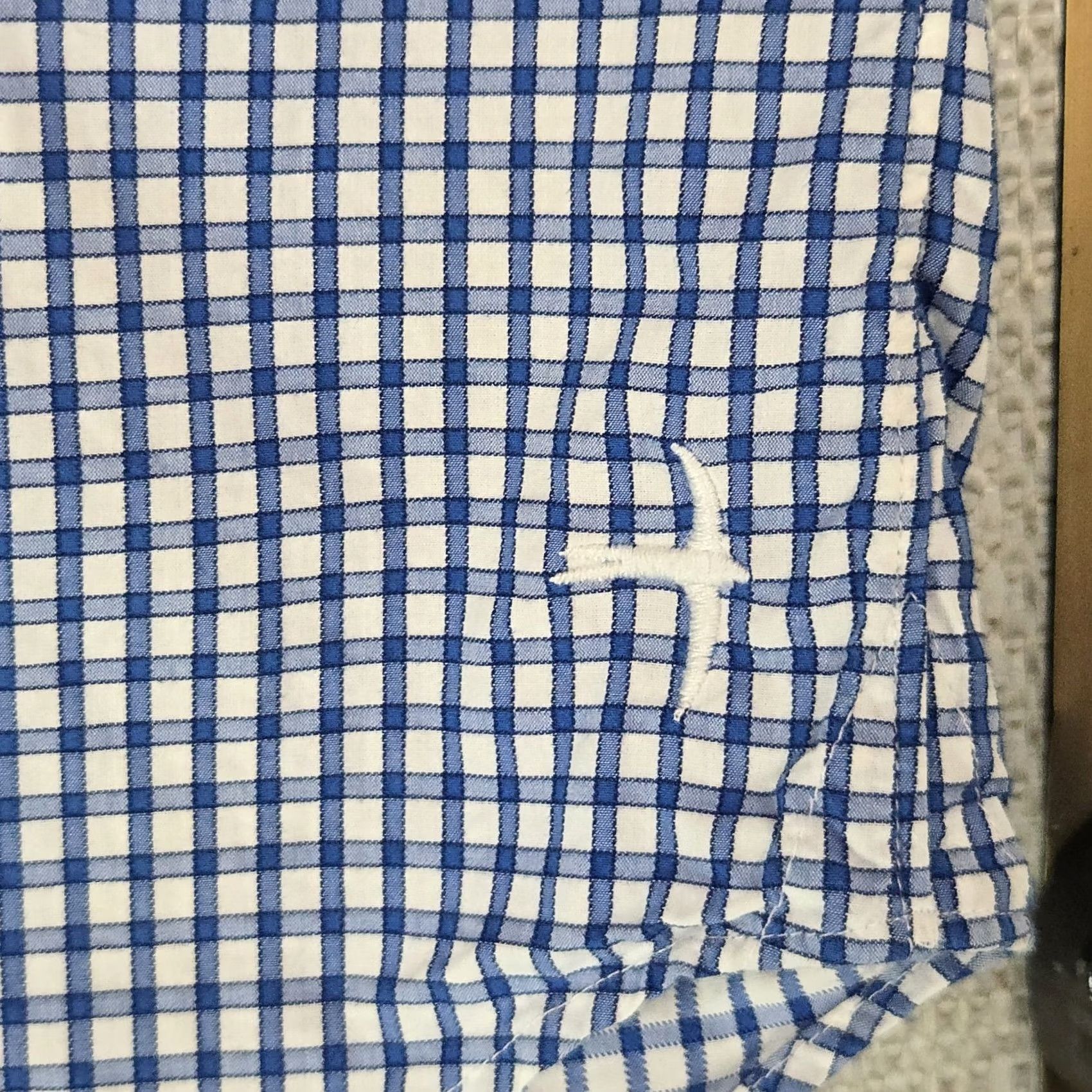 Relwen Relwen Shirt Mens S Blue Size Button Down White Gingham Checks Long Sleeve Size US S / EU 44-46 / 1 - 5 Thumbnail