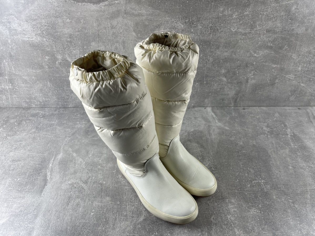 Moncler Moncler Vintage Quilted Leather Goose Down Snow Boots White Size US 6.5 / IT 36.5 - 3 Thumbnail
