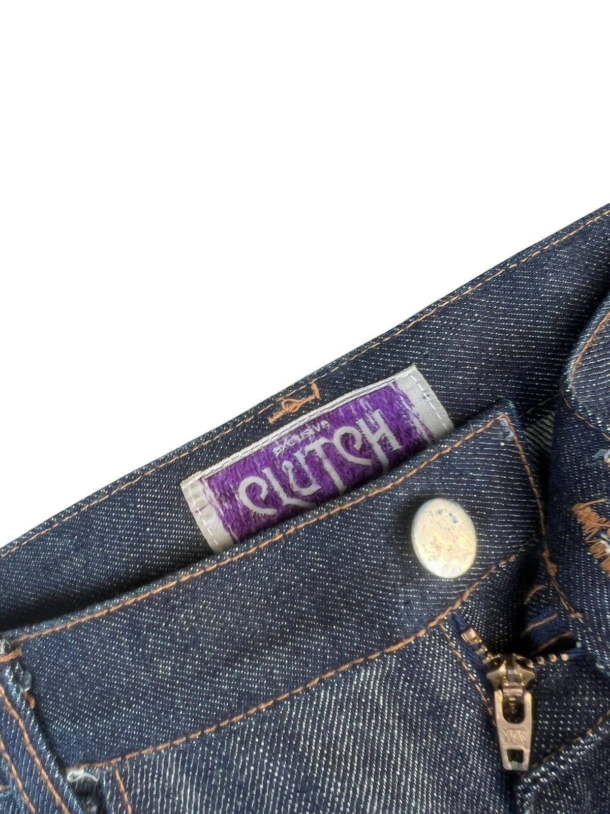 Vintage CLUTCH Japan Folded Leg Redline Selvedge Denim Size US 30 / EU 46 - 7 Thumbnail