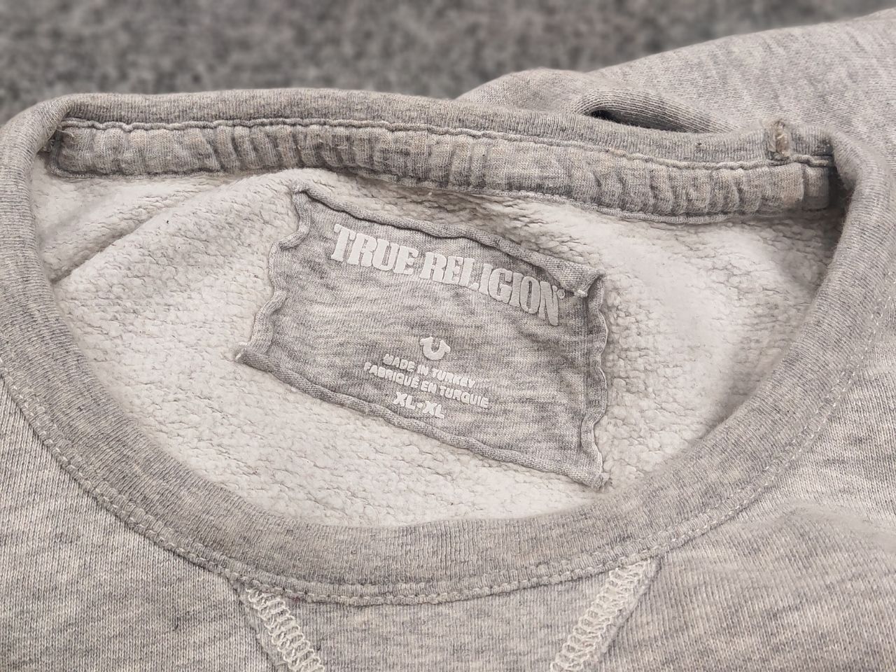 True Religion Vintage True Religion Logo Fleece Crew Chek Sweatshirt Size US XL / EU 56 / 4 - 16 Thumbnail