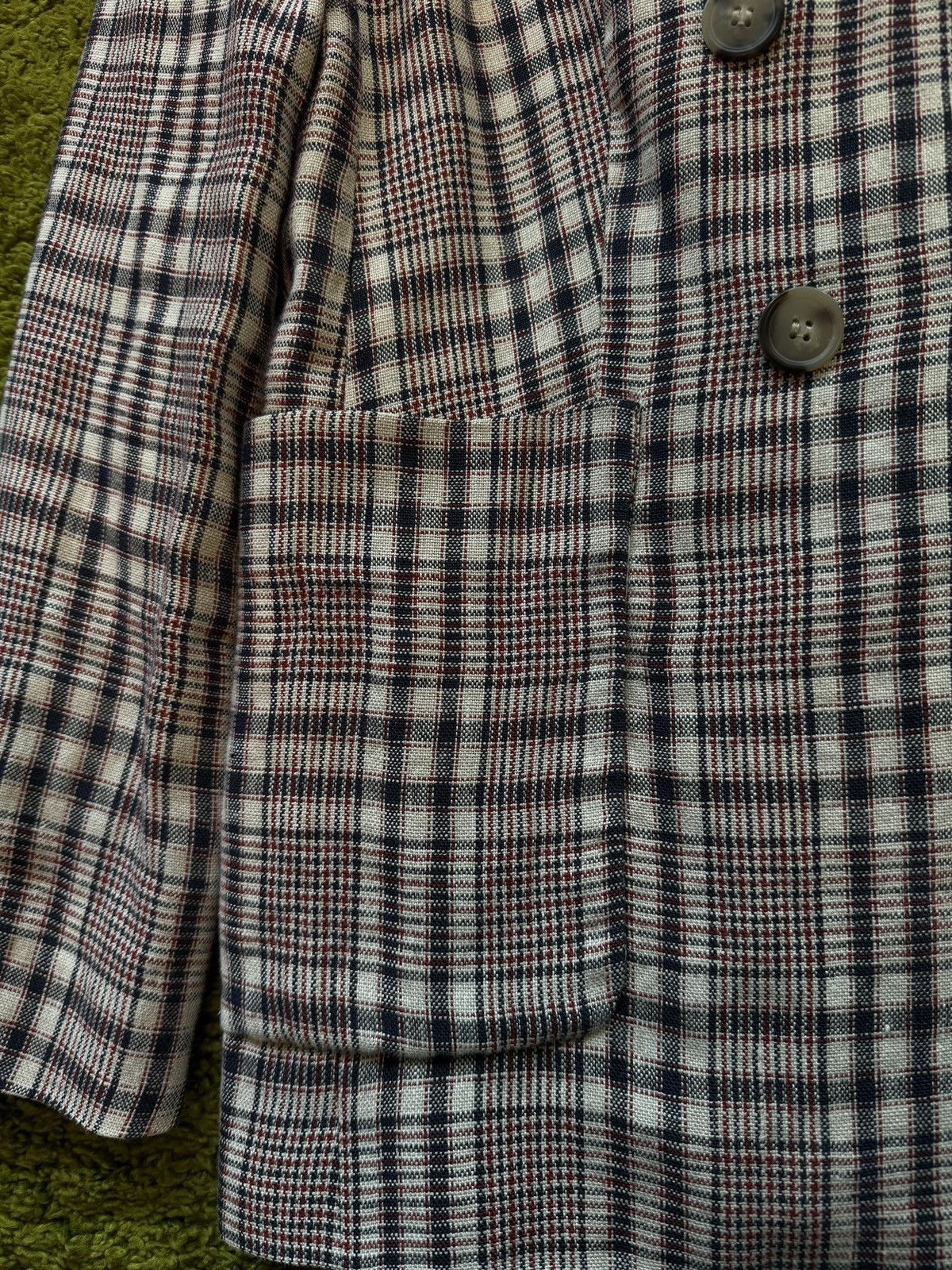 Designer × Isabel Marant × Isabel Marant Etoile Isabel Marant 100% linen double breasted checkered blazer Size M / US 6-8 / IT 42-44 - 6 Thumbnail
