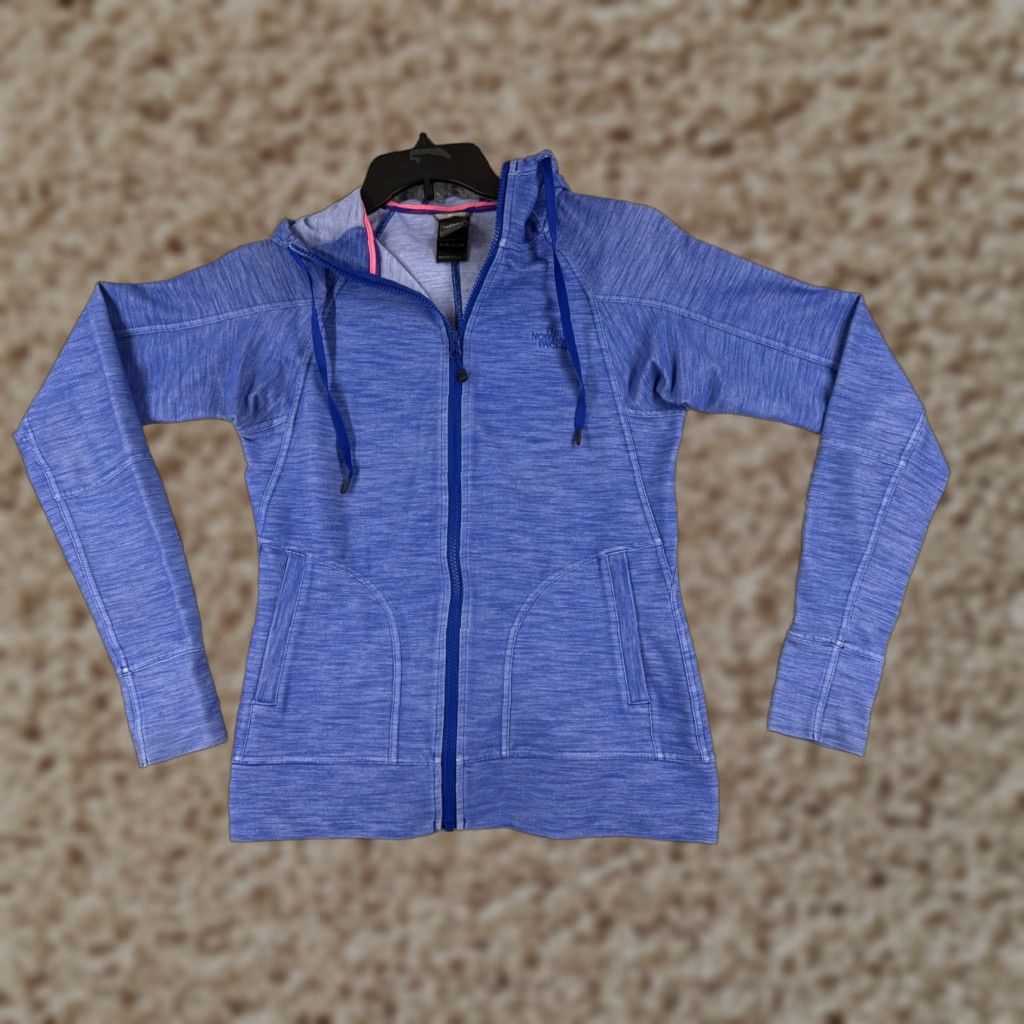 The North Face The North Face Jacket Womens Medium Blue Full Zip Hooded Denim Polyester Blend Size M / US 6-8 / IT 42-44 - 1 Thumbnail