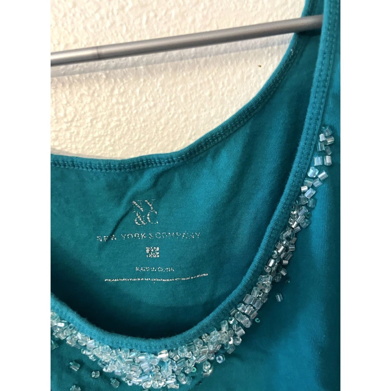 Vintage New York & Company Women Tank Shirt, M Blue Size M / US 6-8 / IT 42-44 - 2 Thumbnail