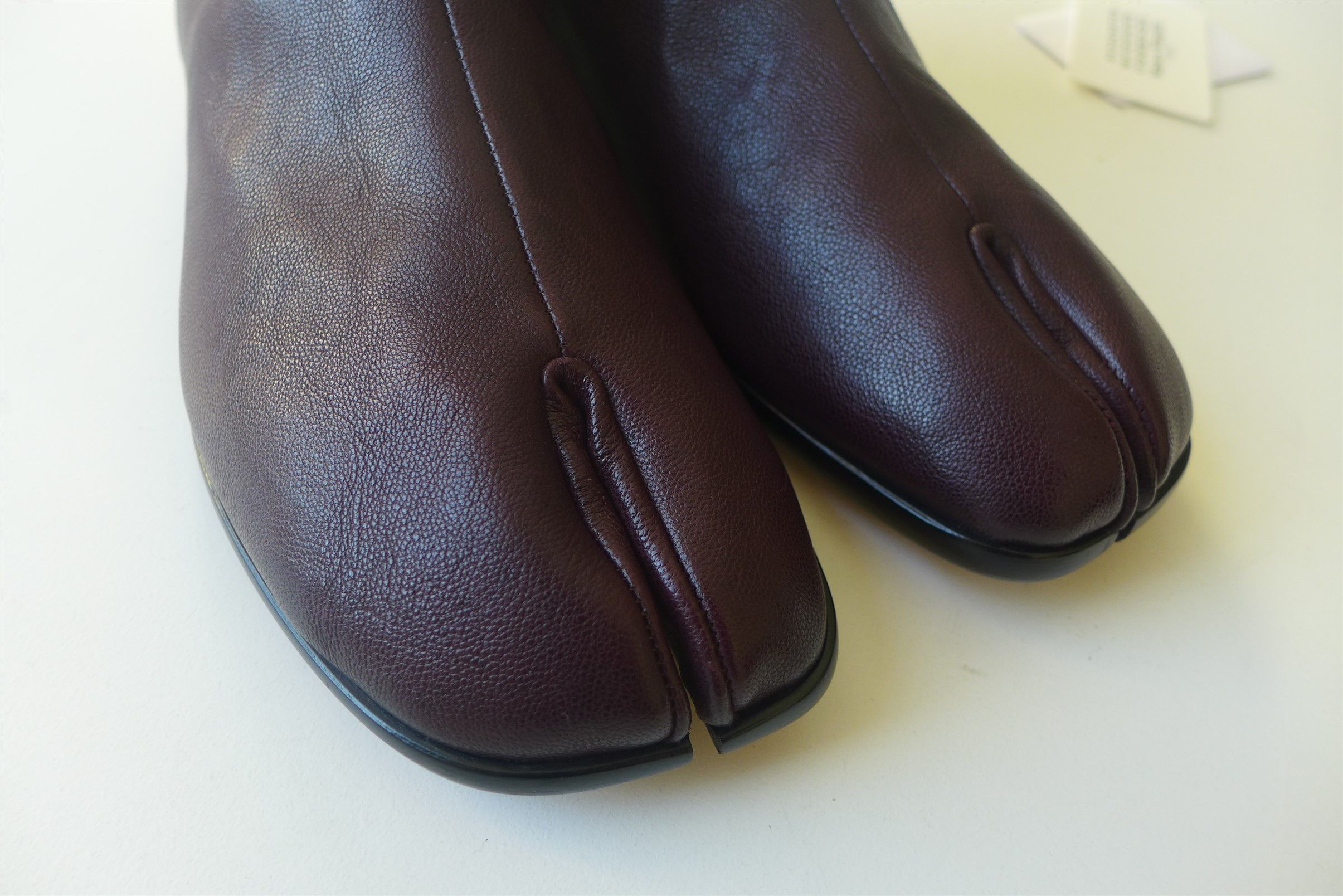 Maison Margiela Margiela Tabi Ankle Boots - Burgundy Camel Leather Size US 11 / EU 44 - 6 Thumbnail