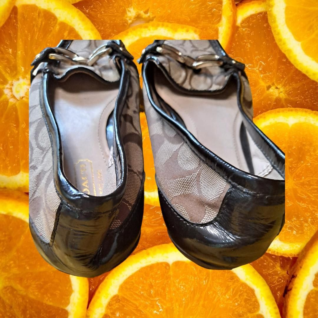 Coach Coach Perry Tan Monogram Loafers with Black Trim Size 7.5 Size US 7.5 / IT 37.5 - 4 Thumbnail