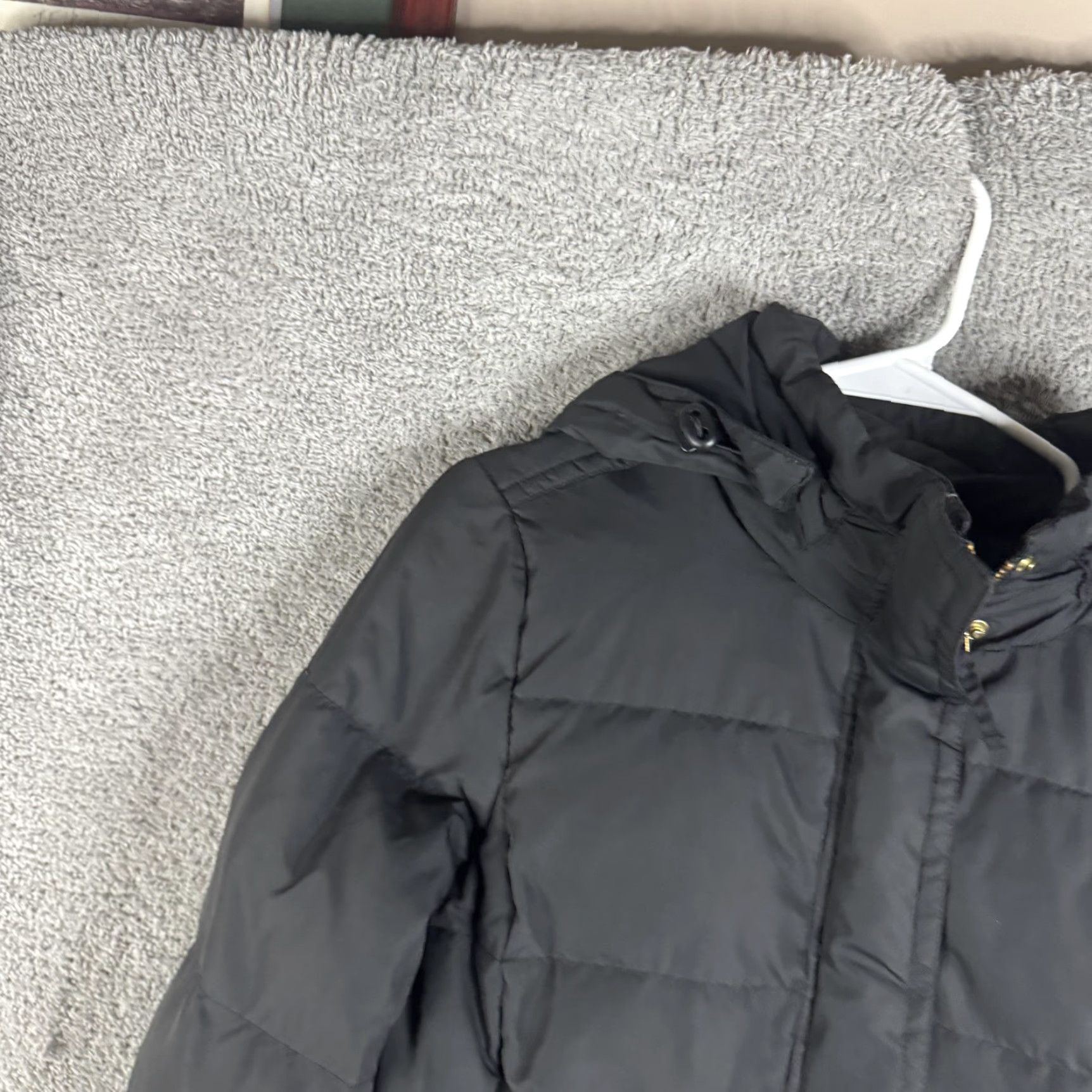 J.Crew J.Crew Puffer Coat Womens Medium Black Hooded Down Full Zip Pockets Warm Winter Size M / US 6-8 / IT 42-44 - 5 Thumbnail