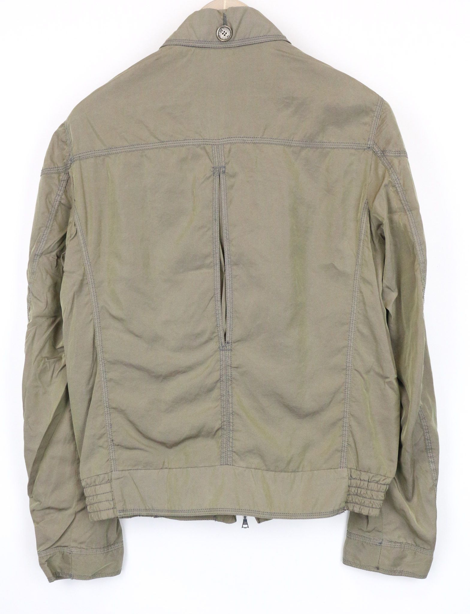 John Richmond EU48 Khaki Green Silk Blend Jacket 74999 Size US M / EU 48-50 / 2 - 2 Thumbnail