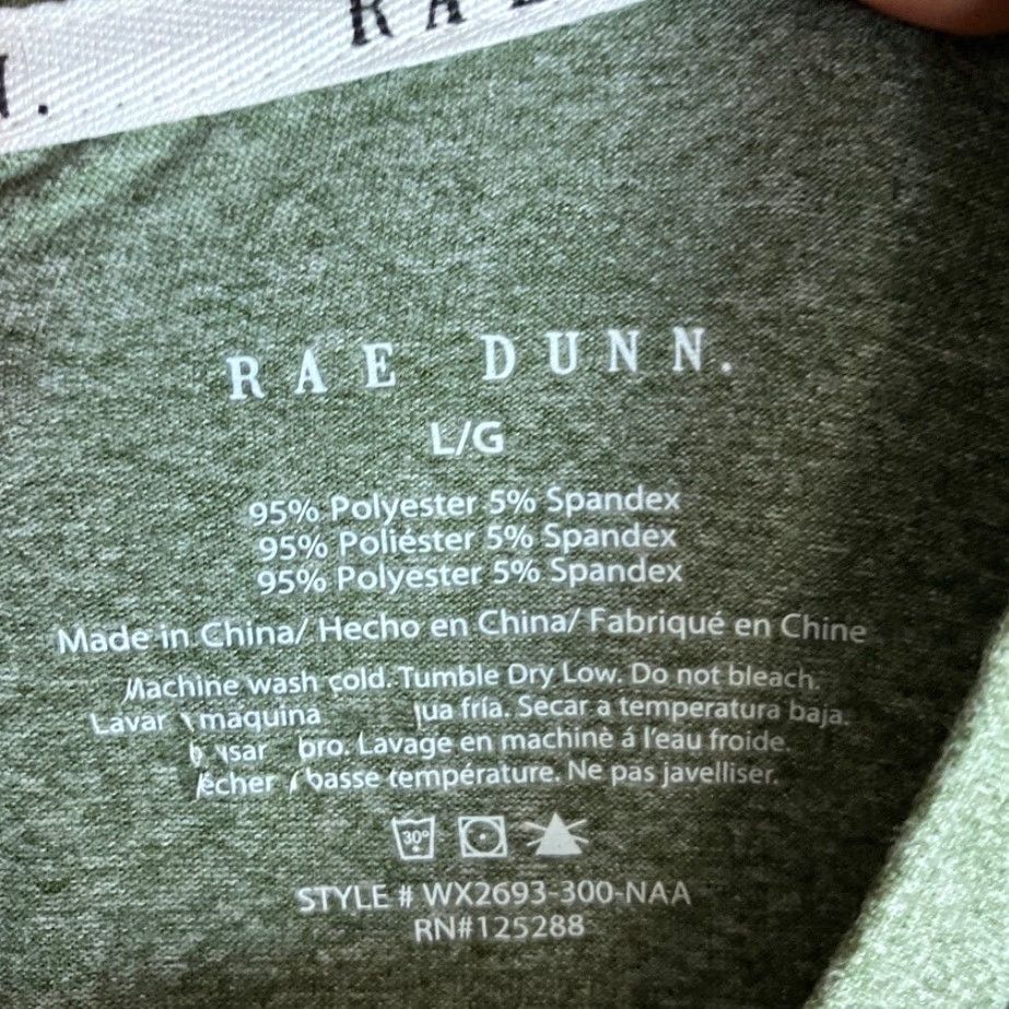 Vintage Rae Dunn Womens Shirt Green Meditate Eyelet Back Crew Neck Stretch Large Shirt Womens Green Meditate Eyelet Back Crew Neck Stretch Large Size L / US 10 / IT 46 - 6 Thumbnail