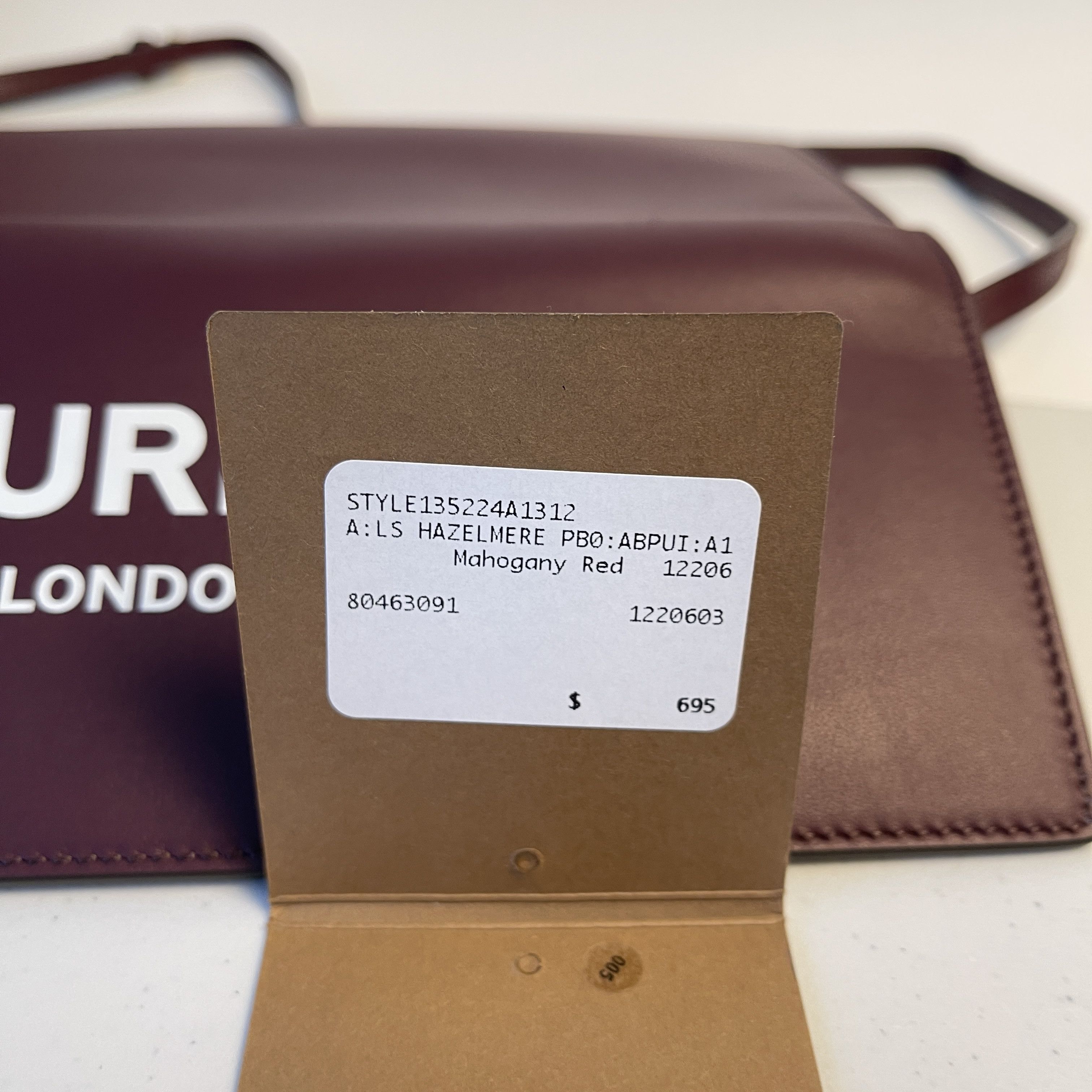 Burberry Burberry Burgundy Leather Hazelmere Wallet On Strap Size ONE SIZE - 15 Thumbnail