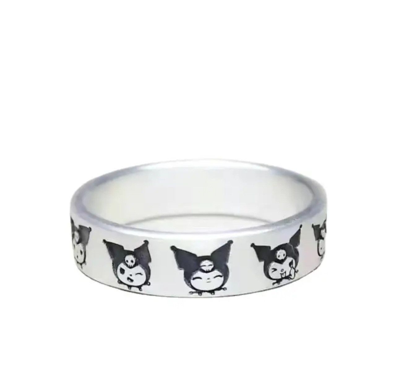 Japanese Brand Anime Kuromi Hello Kitty Cartoon Adjustable Ring Size ONE SIZE - 1 Thumbnail