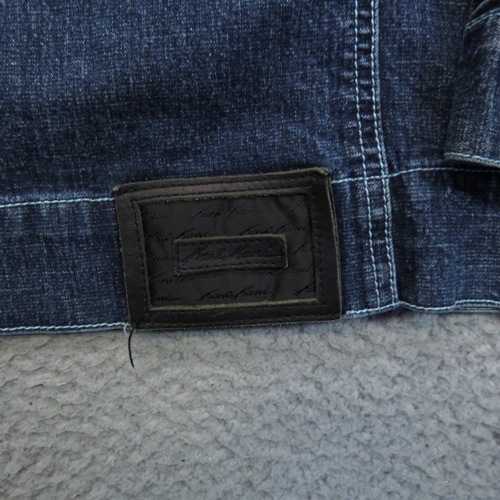 Karl Kani VINTAGE Karl Kani Jacket Mens 4XL Denim Buckle Back Jean Y2K Blue Streetwear 90s Size US 39 - 4 Thumbnail