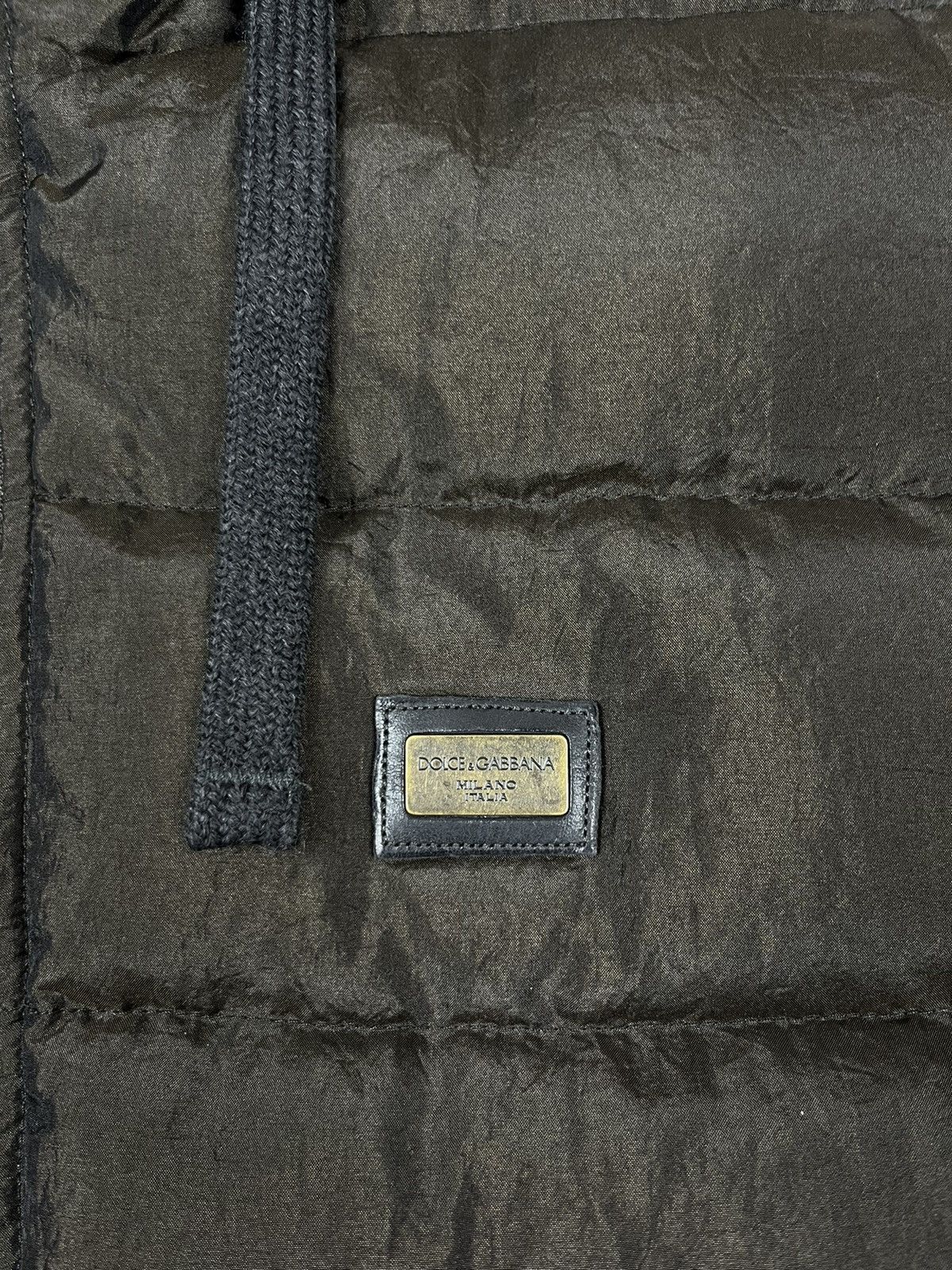 Dolce & Gabbana Dolce&Gabbana Brown Nylon Hooded Puffer Down Vest Jacket Size US M / EU 48-50 / 2 - 7 Thumbnail