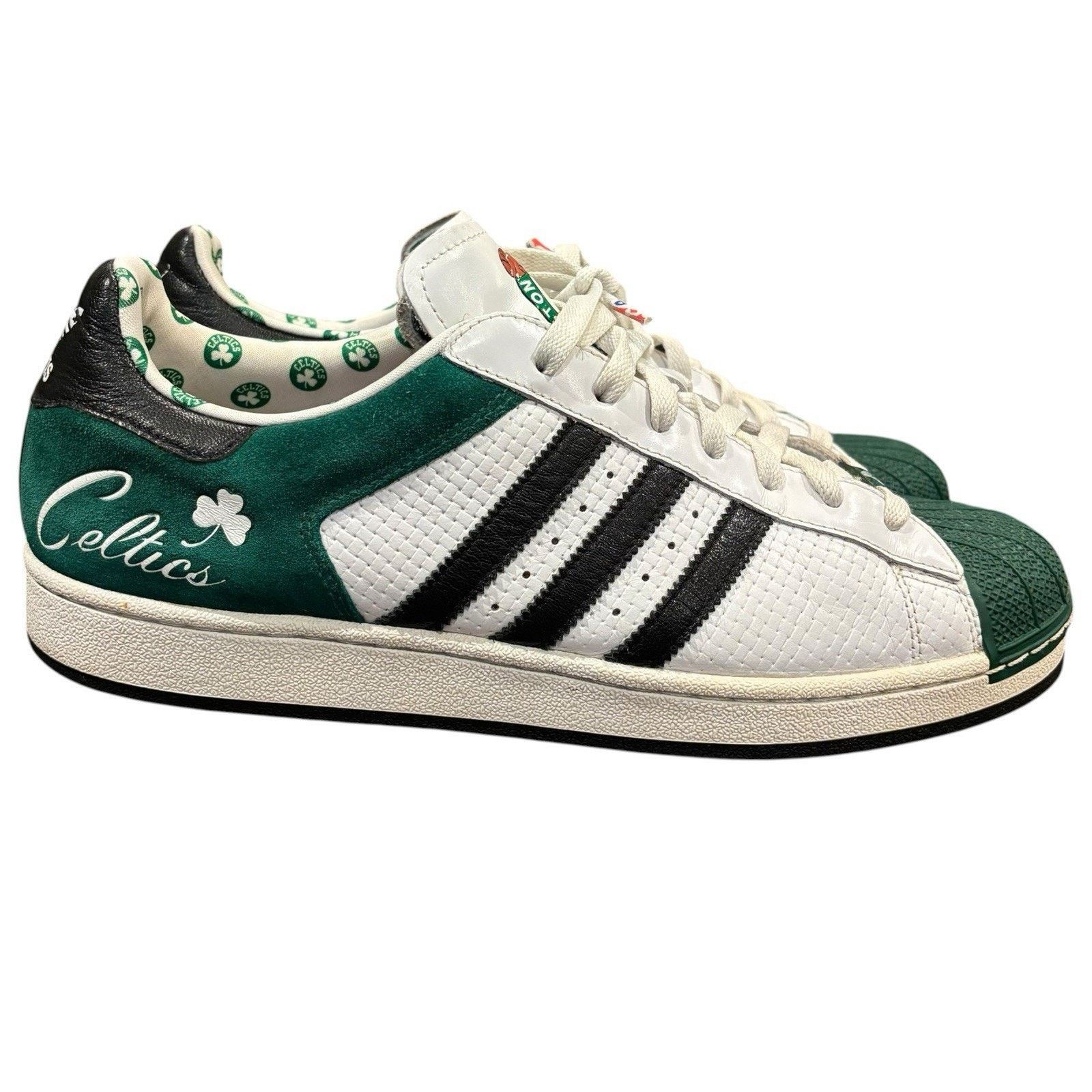 Adidas Adidas Superstar Shell Toe Boston Celtics Men’s 13 014118 Size US 13 / EU 46 - 1 Thumbnail
