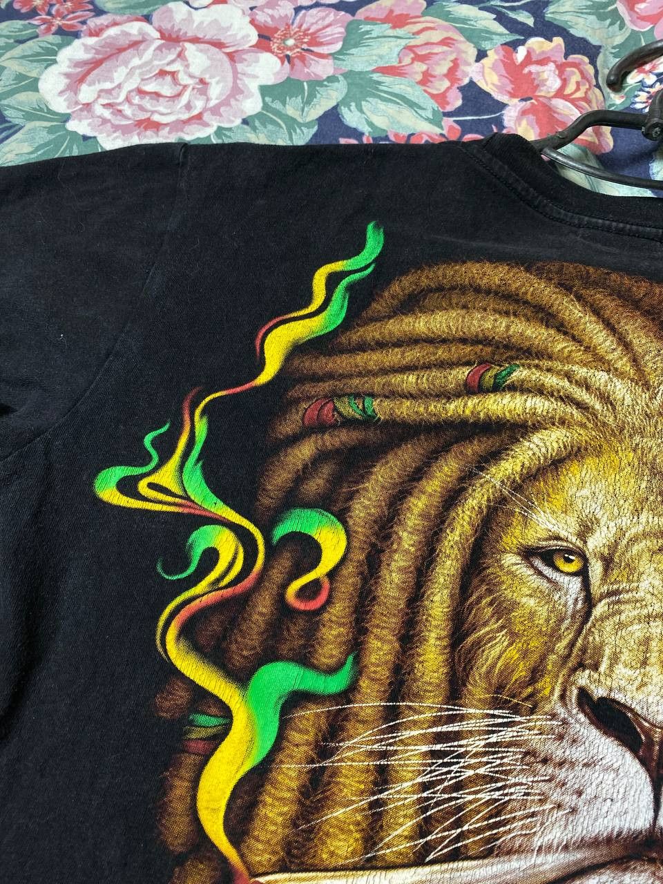Rap Tees × Vintage Vintage lion Bob Marley Rastafarian t shirt black Size US M / EU 48-50 / 2 - 19 Thumbnail