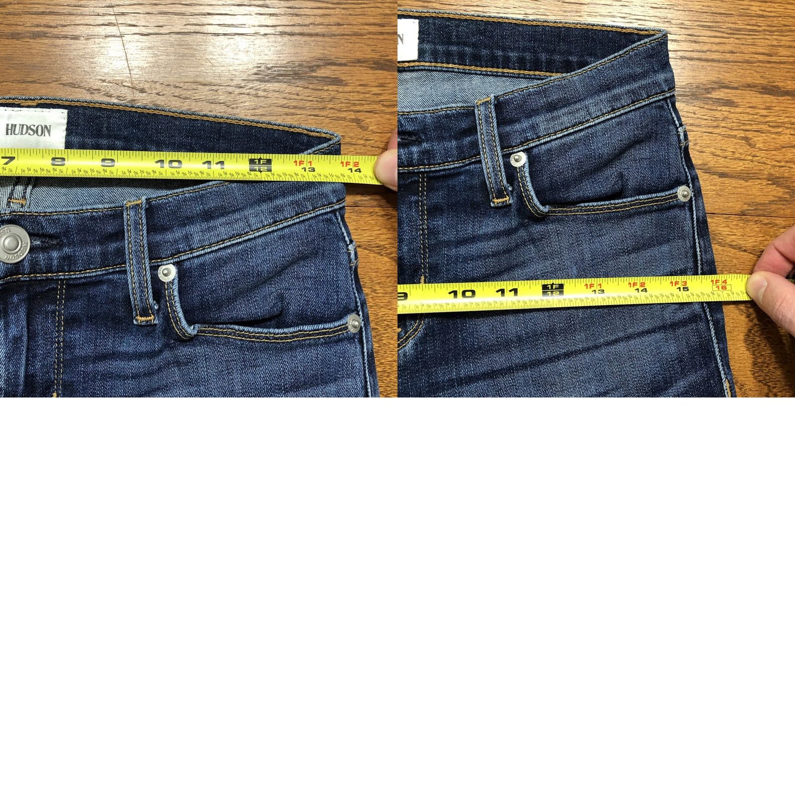 Hudson Hudson Tally Womens Jeans Skinny Crop 26 Inseam Medium Blue Denim 5-Pocket Logo Embroidered Zipper Rise 8in Slim Regular Cotton Blend USA Vintage: No Size 26" / US 2 / IT 38 - 9 Thumbnail