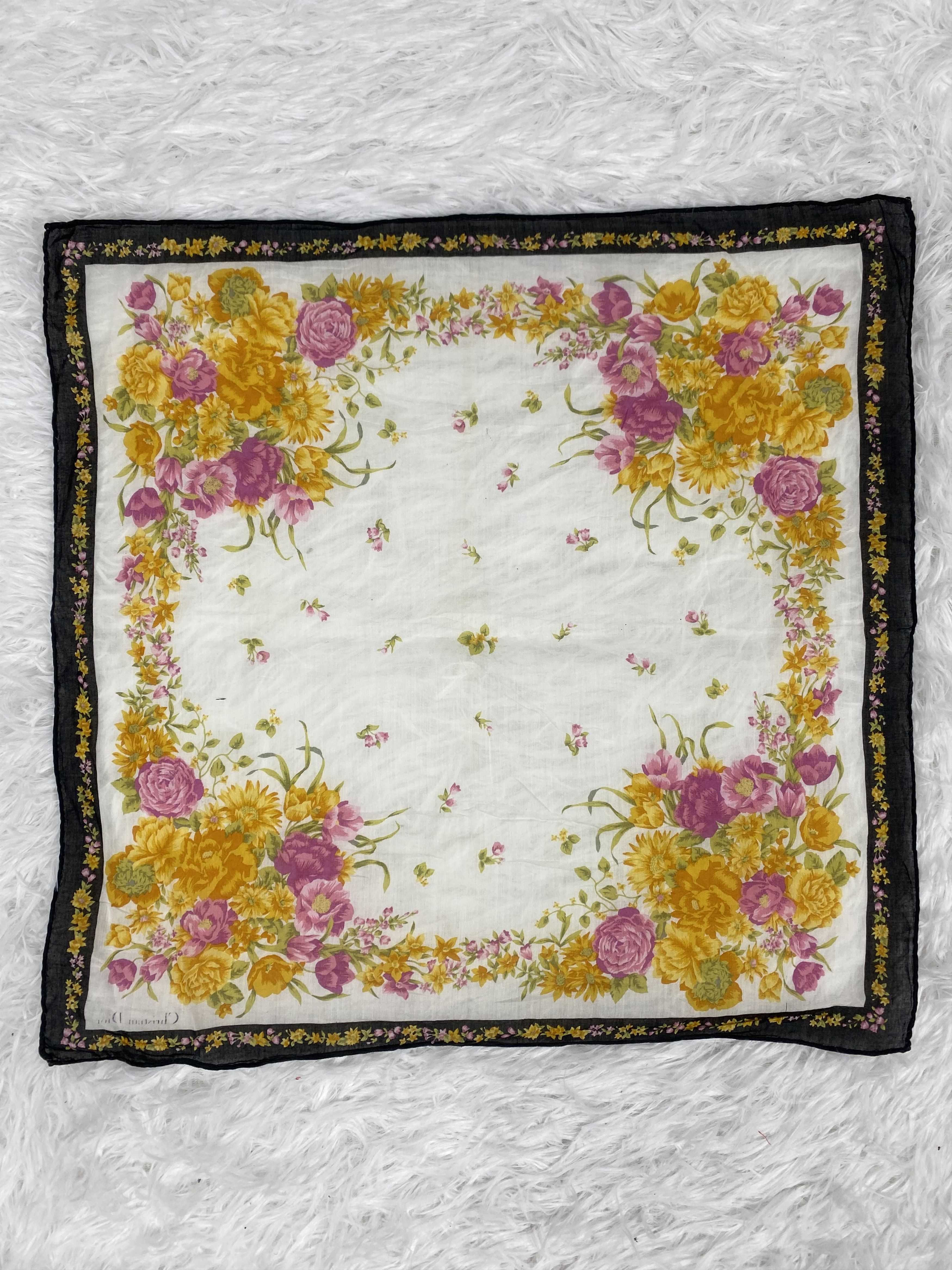 Vintage Vintage Christian Dior Handkerchief PH0035 Size ONE SIZE - 5 Thumbnail