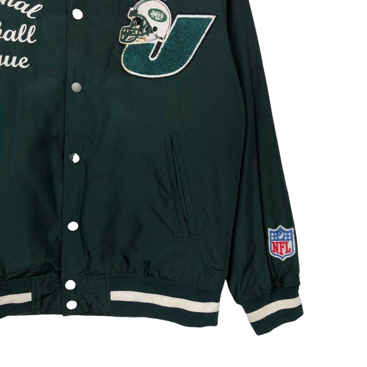 NFL 🔥VINTAGE BOMBER JACKET NFL NEW YORK JETS BIG LOGO Size US M / EU 48-50 / 2 - 7 Thumbnail