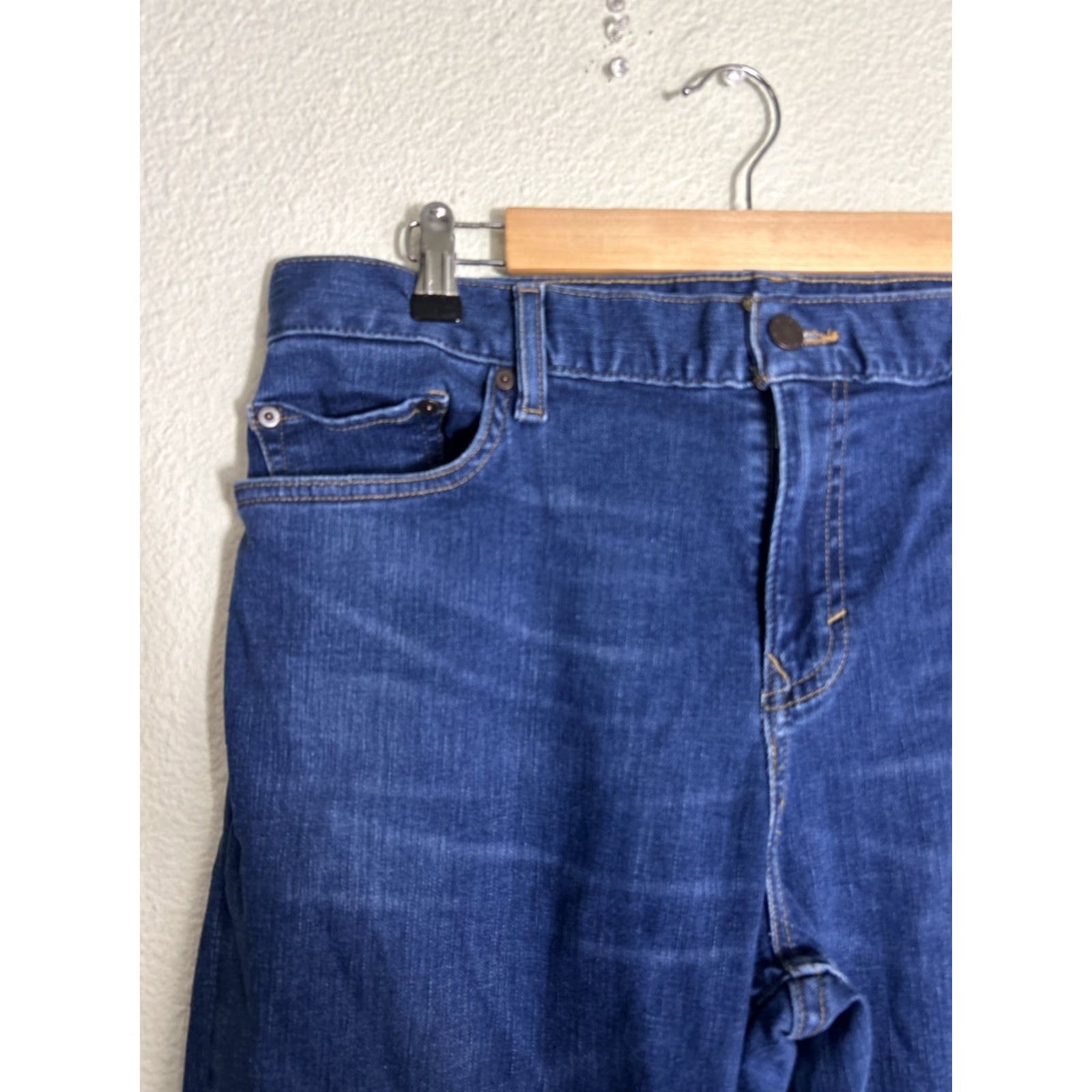Banana Republic BANANA REPUBLIC Jeans Skinny Leg Dark Wash Blue Denim Men 34x32 Regular Inseam 32" Size US 34 / EU 50 - 4 Thumbnail
