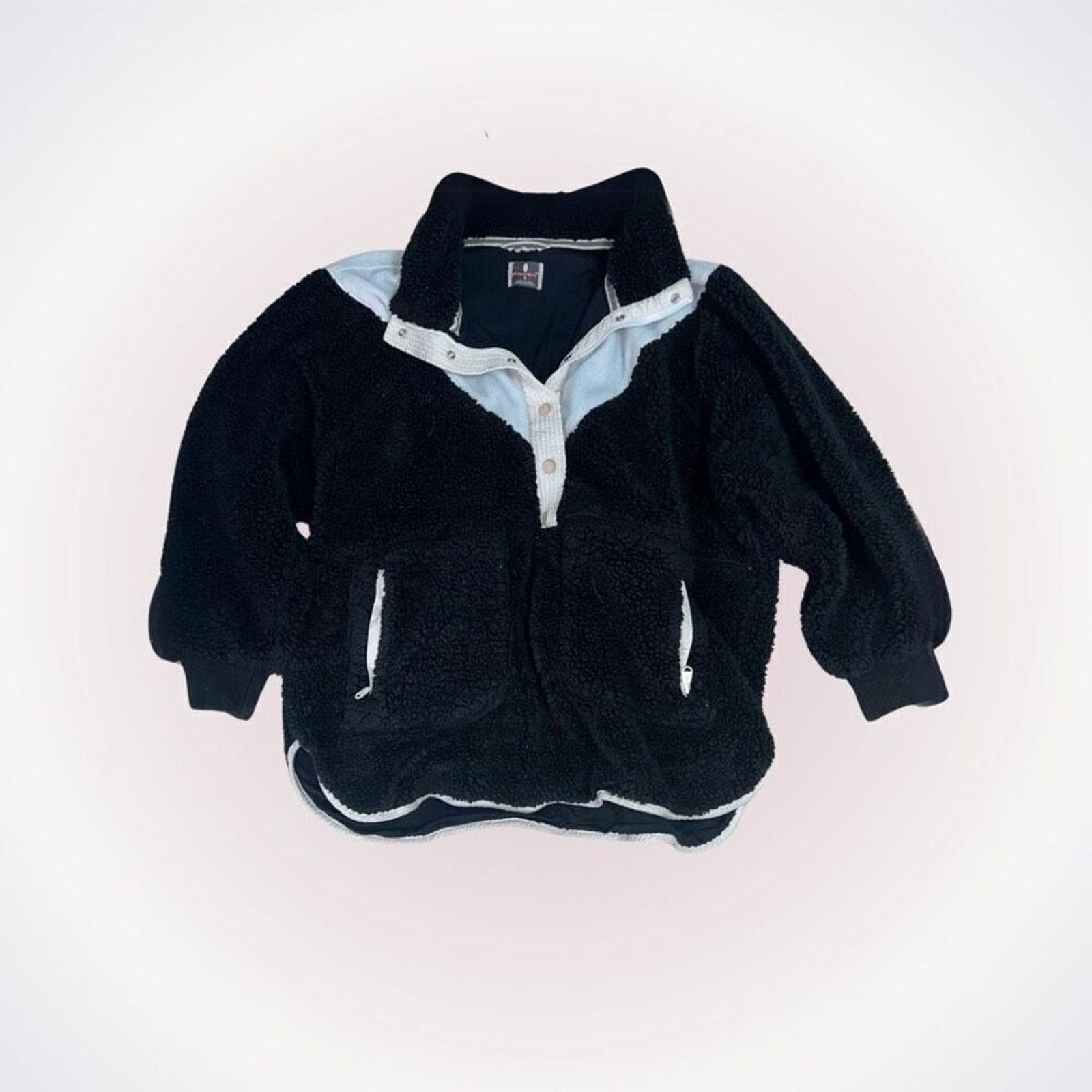 Free People FP Movement Black and White Fall To Rise Fleece | Sz S Size S / US 4 / IT 40 - 1 Thumbnail