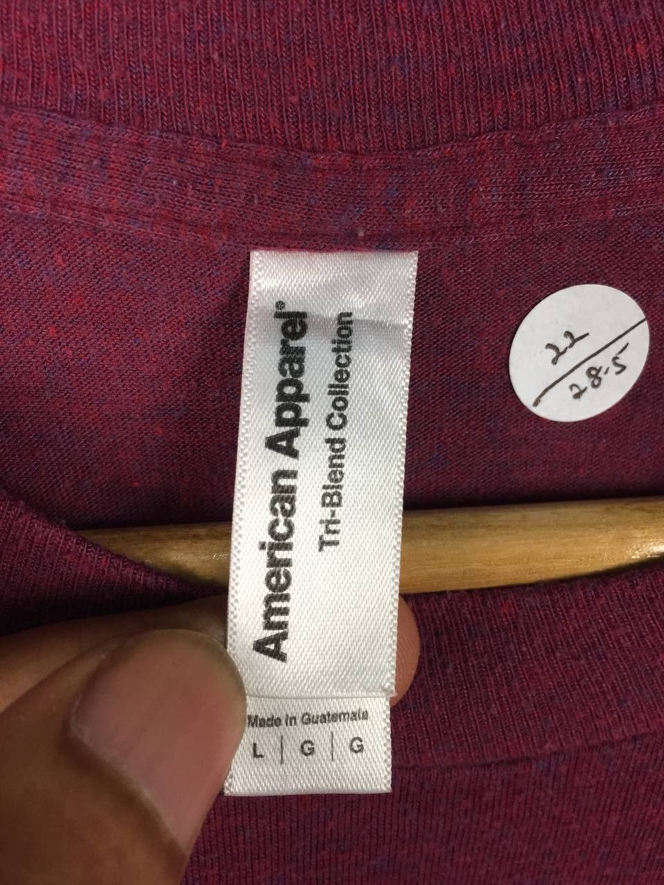 American Apparel American Apparel Heather Maroon Tri-Blend Tee Size US L / EU 52-54 / 3 - 7 Thumbnail