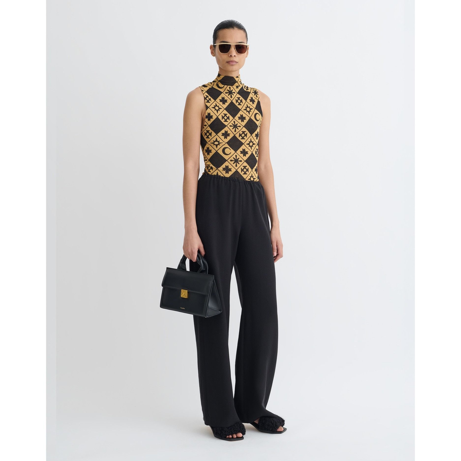 Nanushka Nanushka Annyka Pronted Mesh Jersey Fitted Turtleneck Sleeve Size L / US 10 / IT 46 - 6 Thumbnail