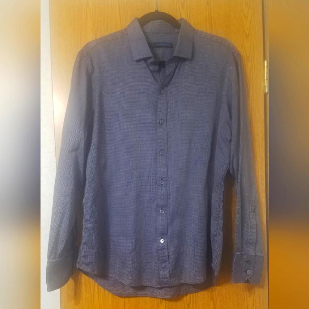 Zachary Prell Zachary Prell Blue and White Dress Shirt Size Large Size US L / EU 52-54 / 3 - 1 Thumbnail