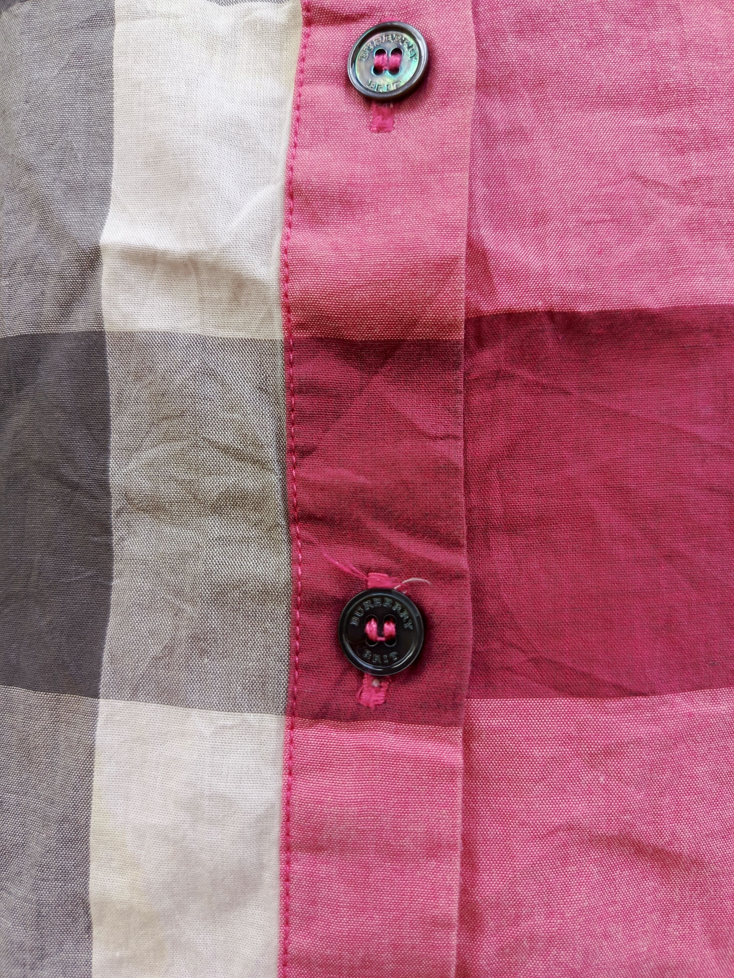 Burberry Burberry Brit Nova Check Short Sleeve Shirt – Women Size S / US 4 / IT 40 - 3 Thumbnail