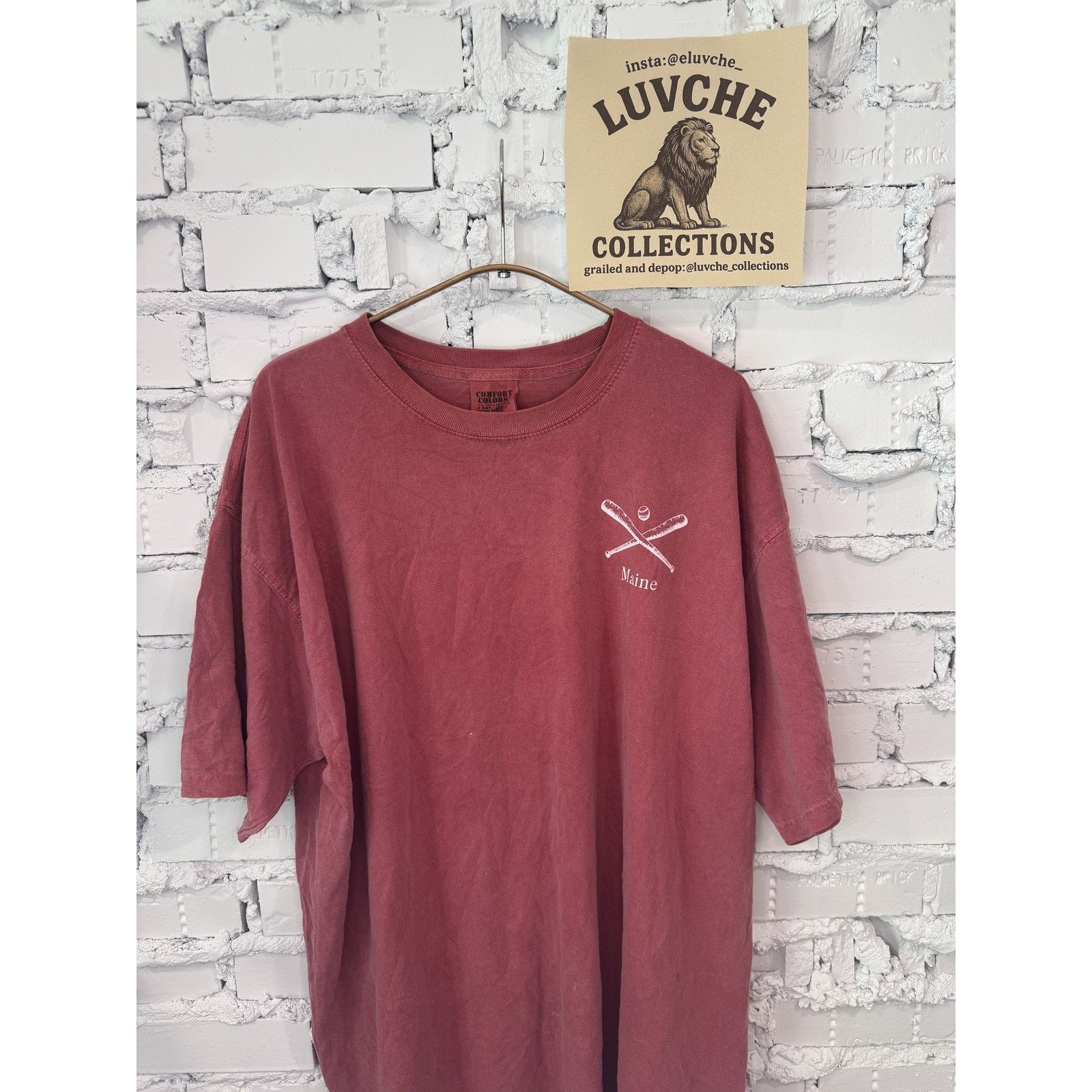 Comfort Colors Maine Shirt Red MLB Baseball Tee Red Sox Yankees Rivalry Size US XL / EU 56 / 4 - 1 Thumbnail