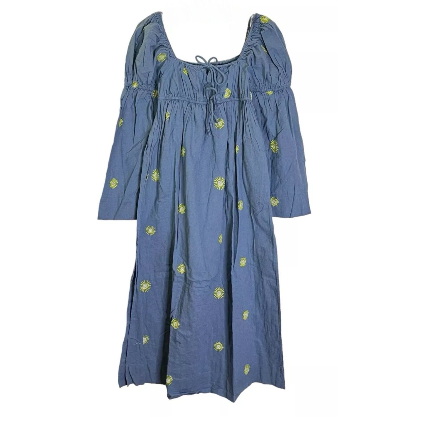 Free People NWT Free People Emory Embroidered Midi Dress $168 XS Blue Size XS / US 0-2 / IT 36-38 - 5 Thumbnail
