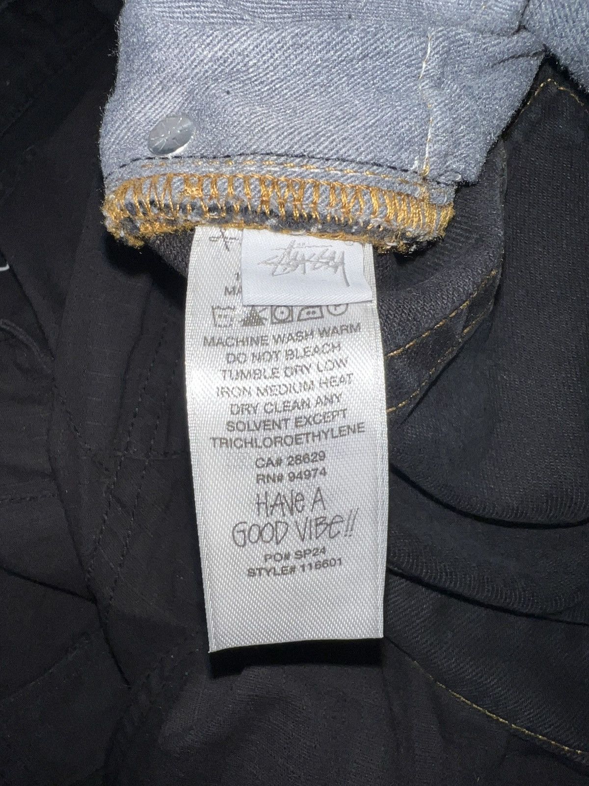 Stussy Stussy Classic Denim Jeans in Black 34 Straight Leg Fit Size US 34 / EU 50 - 6 Thumbnail