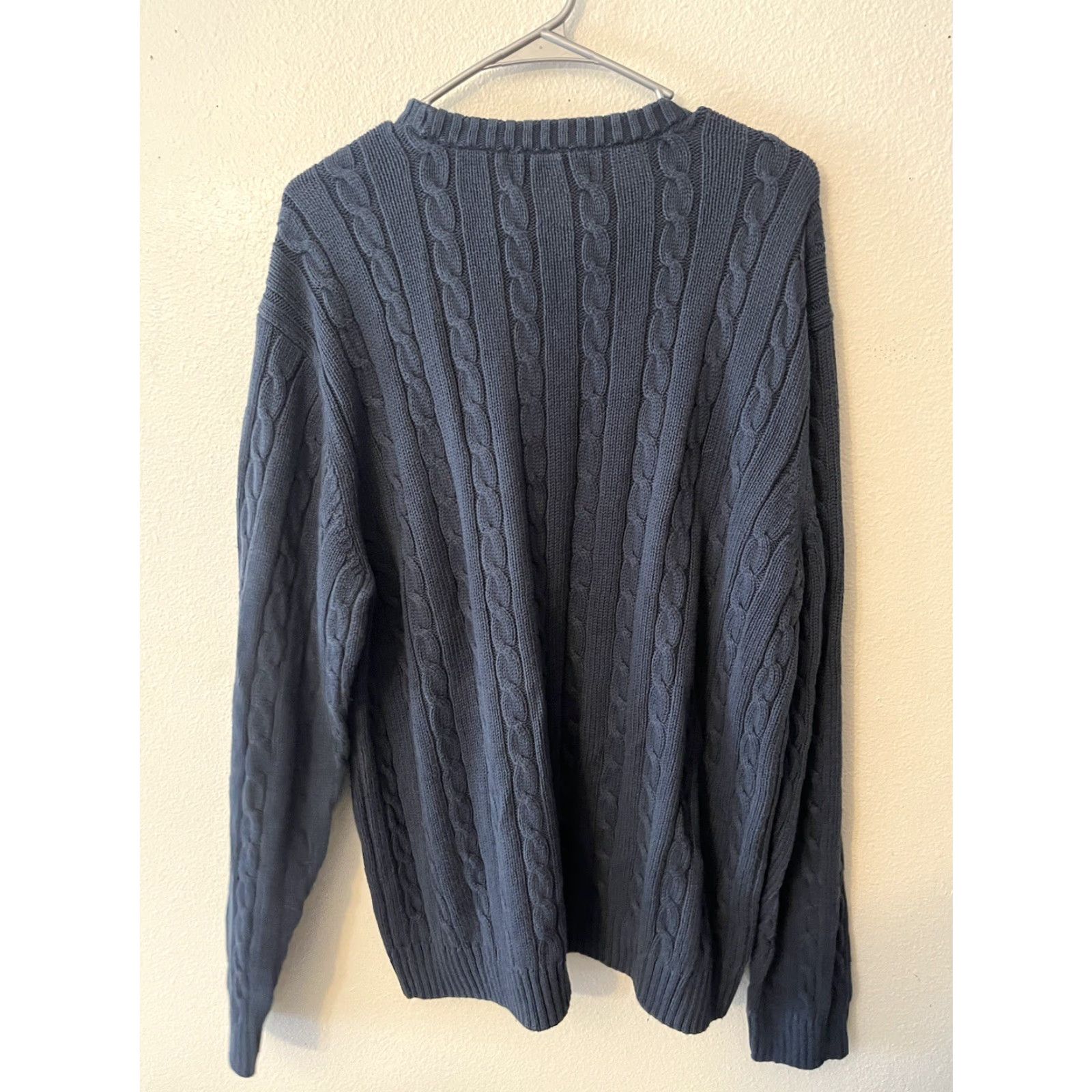 Chaps Chaps Sweater Pullover Cable Knit Long Sleeve Crew Neck XL Blue Men's Size US XL / EU 56 / 4 - 3 Thumbnail