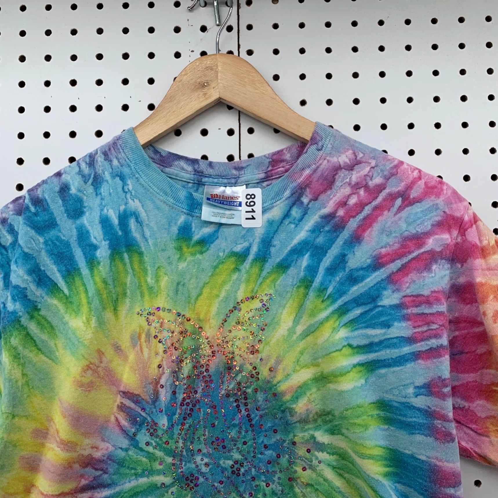 Hanes VINTAGE Hanes Black Tie Dye Shirt Adult Medium Short Sleeve Hip Hop Hippie Mens Size M / US 6-8 / IT 42-44 - 7 Thumbnail