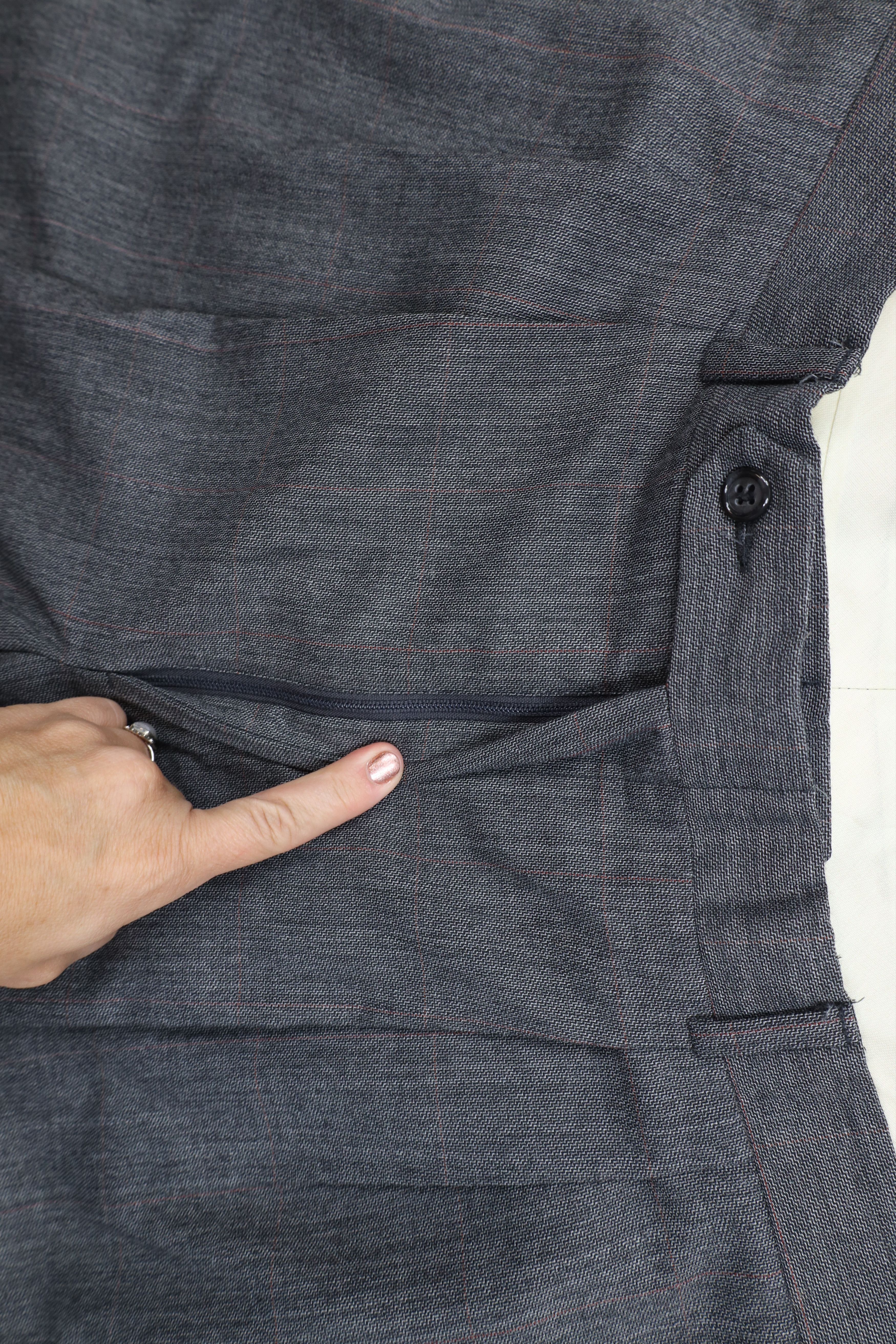 Vintage Vintage 70s Streetwear Wool Wide Leg Chino Pants Plaid USA Size US 36 / EU 52 - 5 Thumbnail