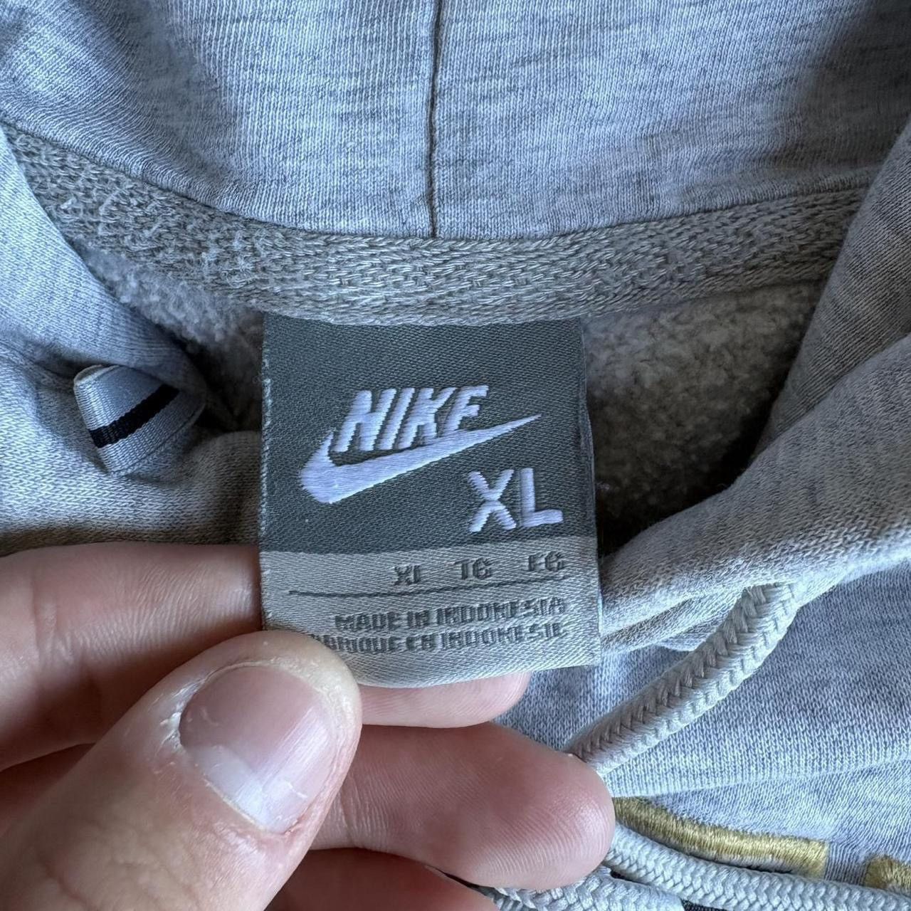 Nike Vintage 90s Grey Nike Hoodie Size US XL / EU 56 / 4 - 4 Thumbnail