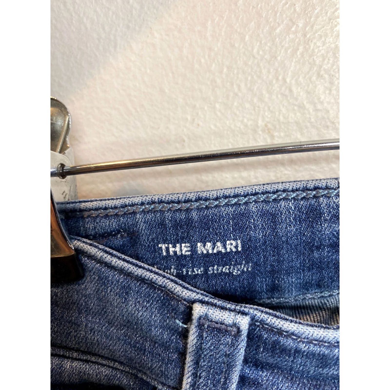 Vintage AG Adriano Goldschmied Mari High Rise Crop Straight Jeans Size 24 Blue Denim 27in Inseam Women Regular Jeans B93 Size 42" / US 20 - 5 Thumbnail