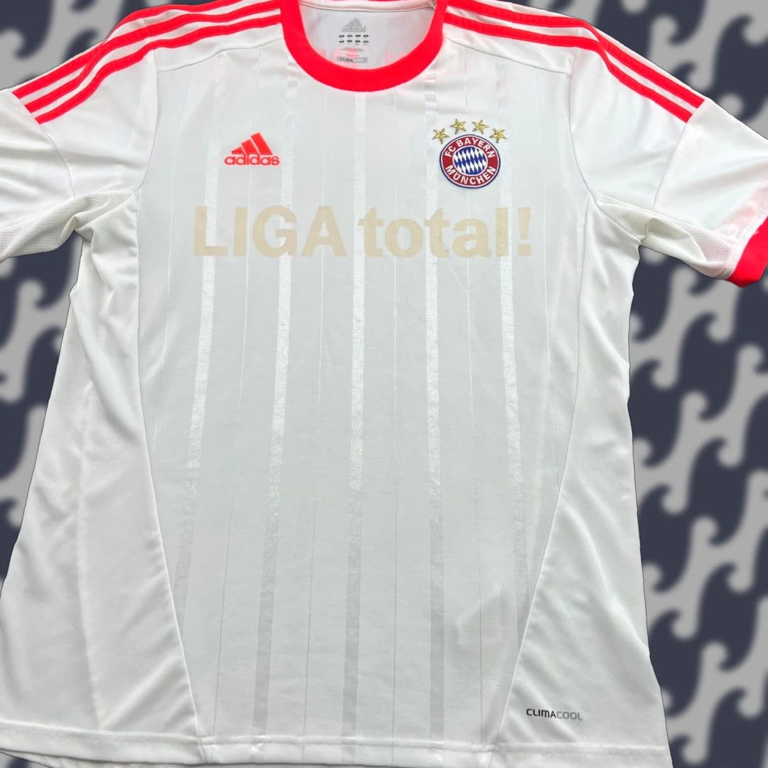 Adidas Bayern Munich 2012 2013 Away Football Jersey Mens L Adidas White Shirt Athletic Jersey Quick Dry Moisture Wicking Football Mens White Size US L / EU 52-54 / 3 - 1 Thumbnail
