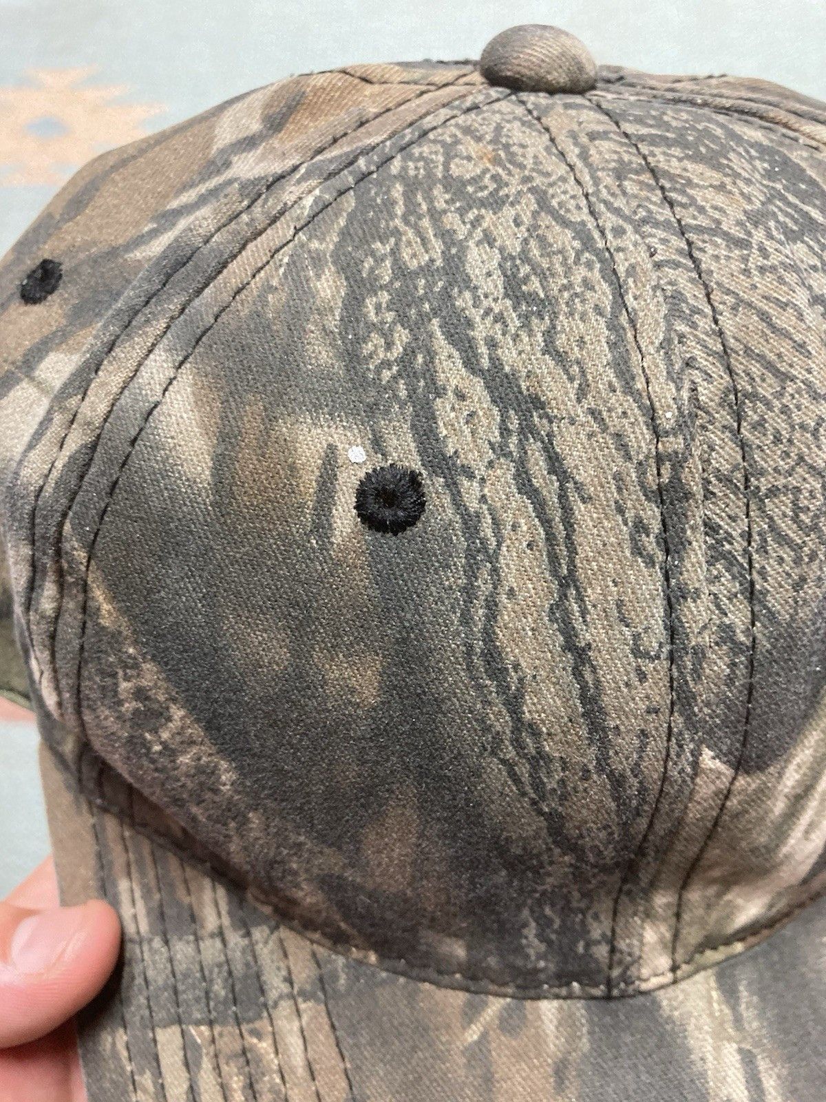 Vintage vtg SnapBack hat camo realtree blank hunting tree camouflage Size ONE SIZE - 3 Thumbnail