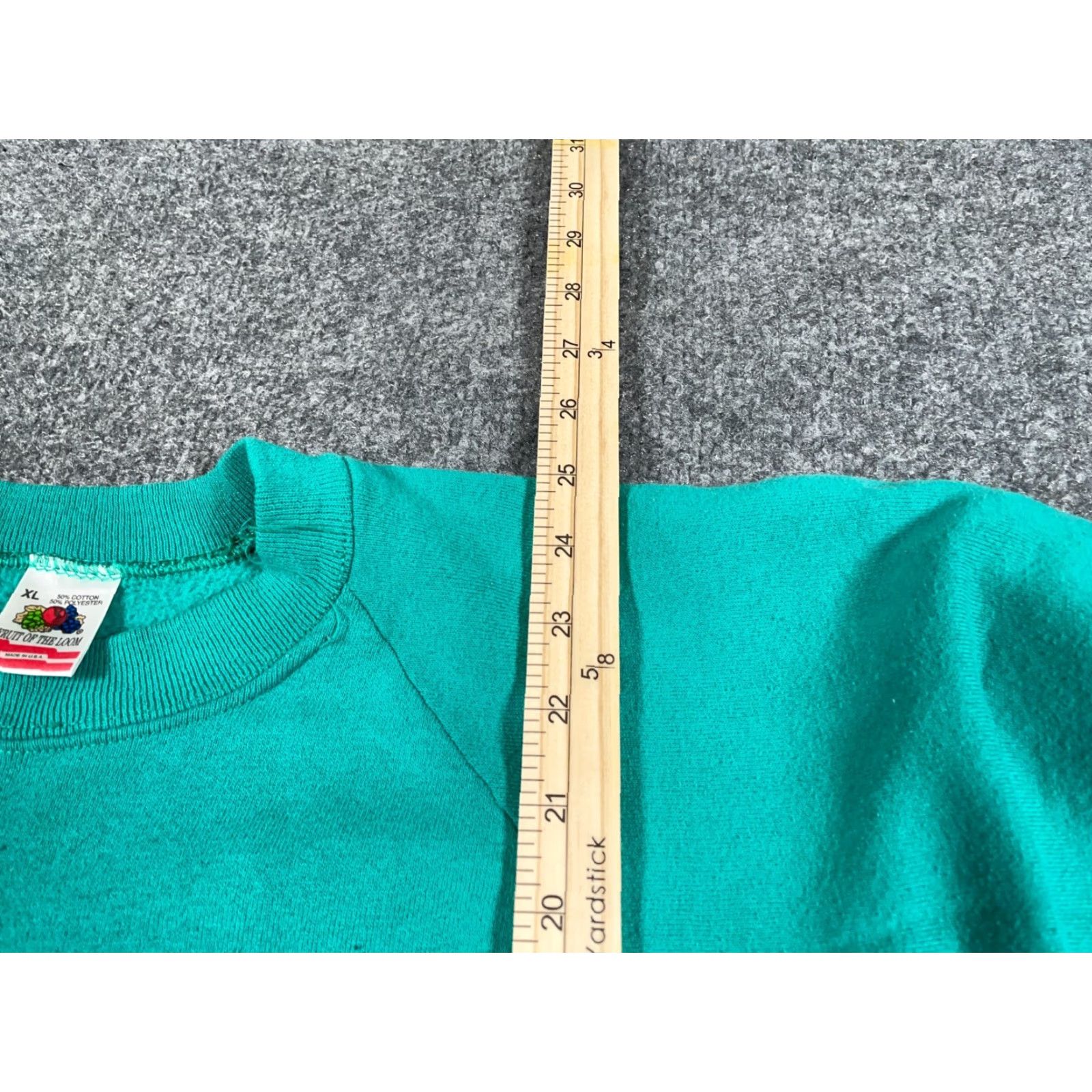 Fruit Of The Loom VTG Michigan Lighthouse Print Sweatshirt Adult Large Green Raglan Sleeves Size US L / EU 52-54 / 3 - 7 Thumbnail