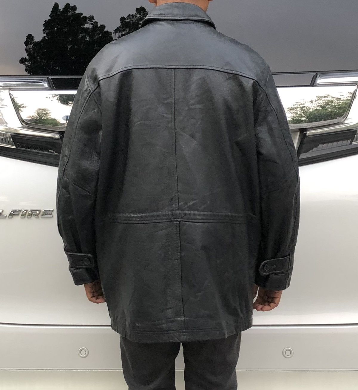 Vintage Vintage HARAJUKU Men’s Cow Genuine Leather Trench Coat Size US L / EU 52-54 / 3 - 3 Thumbnail