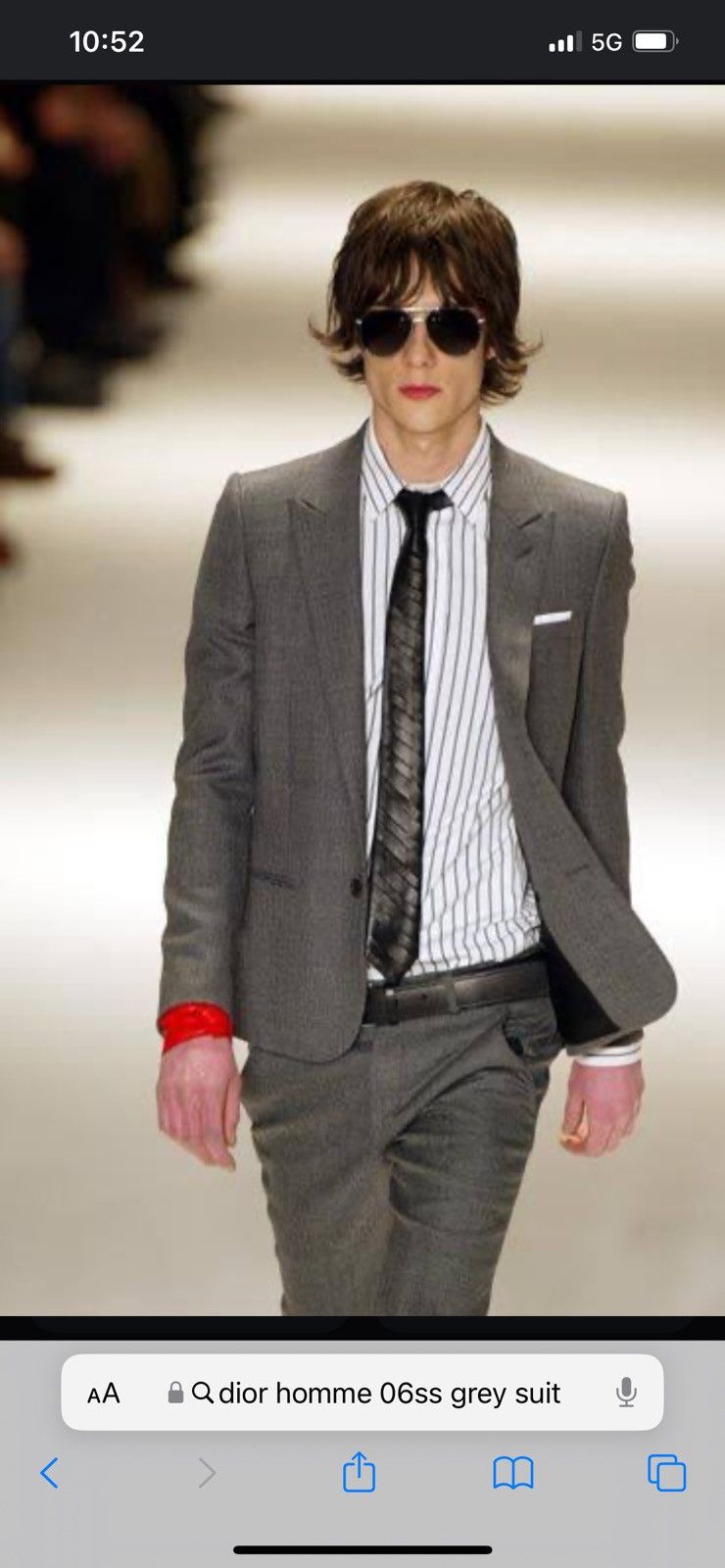 image of Dior Homme Ultra Ss06 Classic Grey Suit, Men's (Size Small)