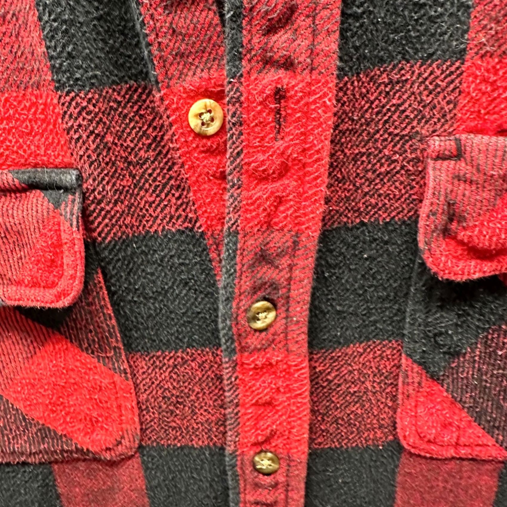 Vintage Five Brothers Flannel Shirt Adult Large Red Black Heavy Cotton Mens Work 80s Size US L / EU 52-54 / 3 - 7 Thumbnail