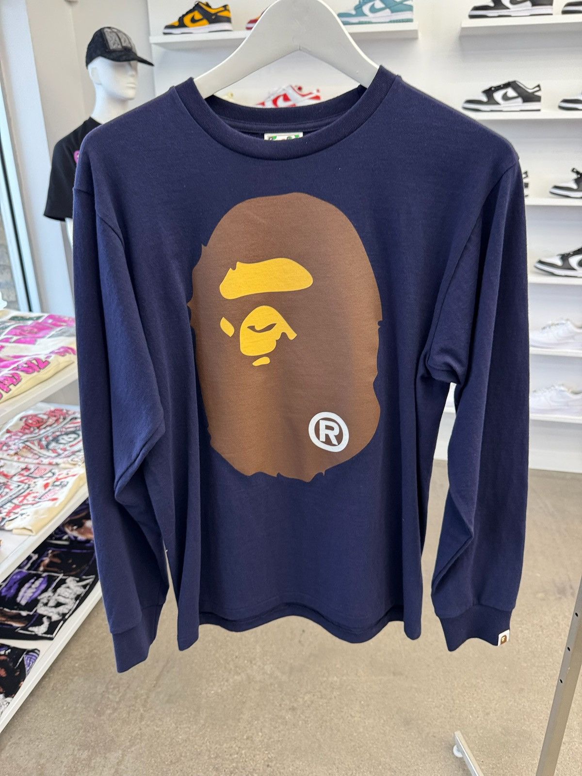 Bape Big Ape Head L/S Tee Size US L / EU 52-54 / 3 - 1 Thumbnail
