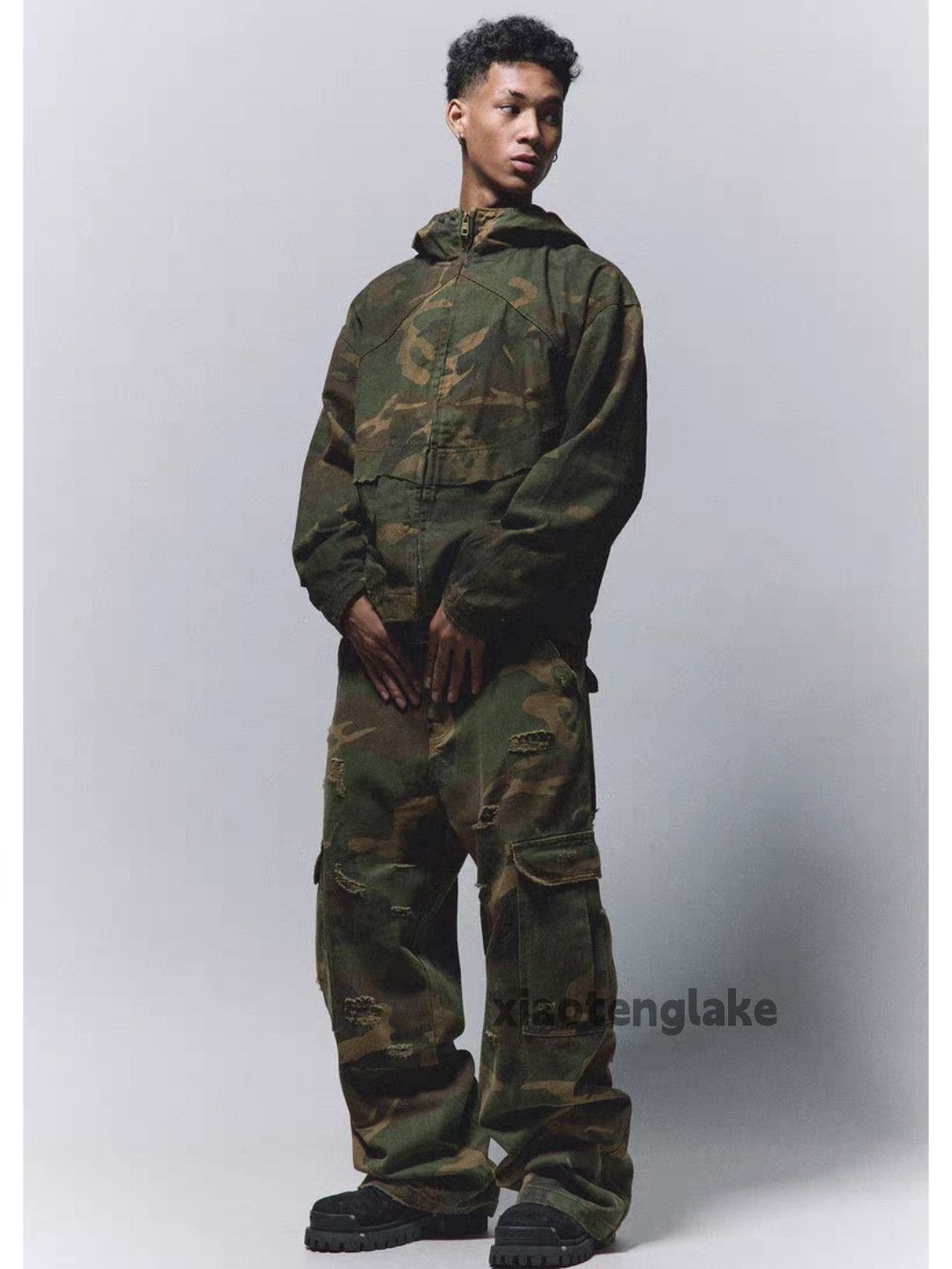 Vintage ltx outdoor utility loose baggy faded camo cargo pants Size US 36 / EU 52 - 3 Thumbnail